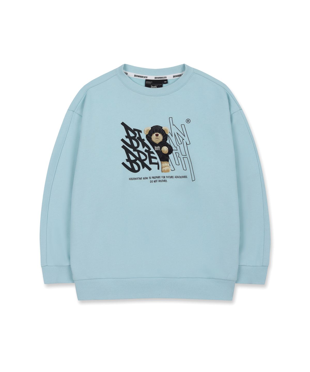 브라운브레스 키즈(BROWNBREATH KIDS) KIDS BEAR TAG CREWNECK - SKY BLUE
