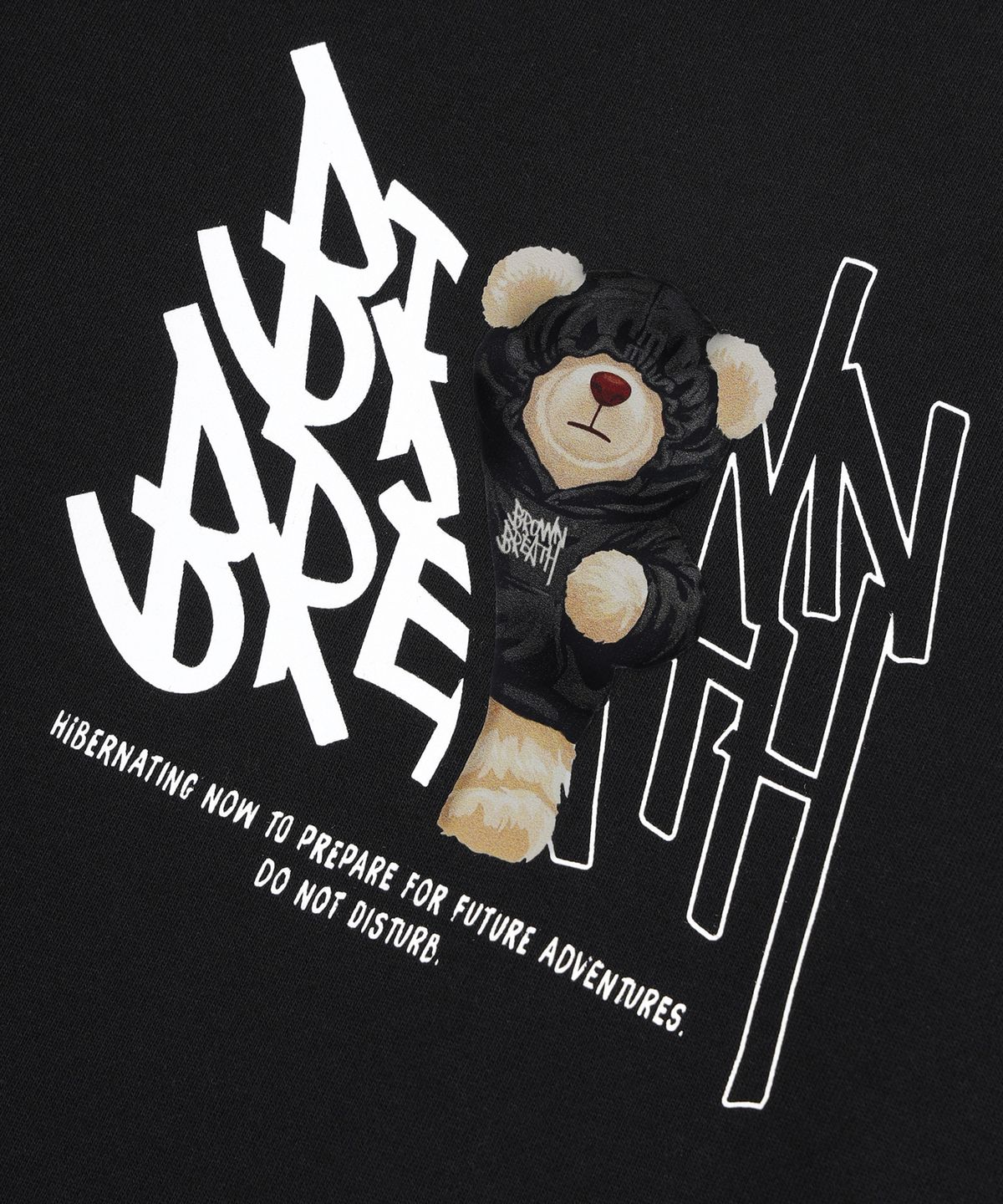 브라운브레스 키즈(BROWNBREATH KIDS) KIDS BEAR TAG CREWNECK - BLACK
