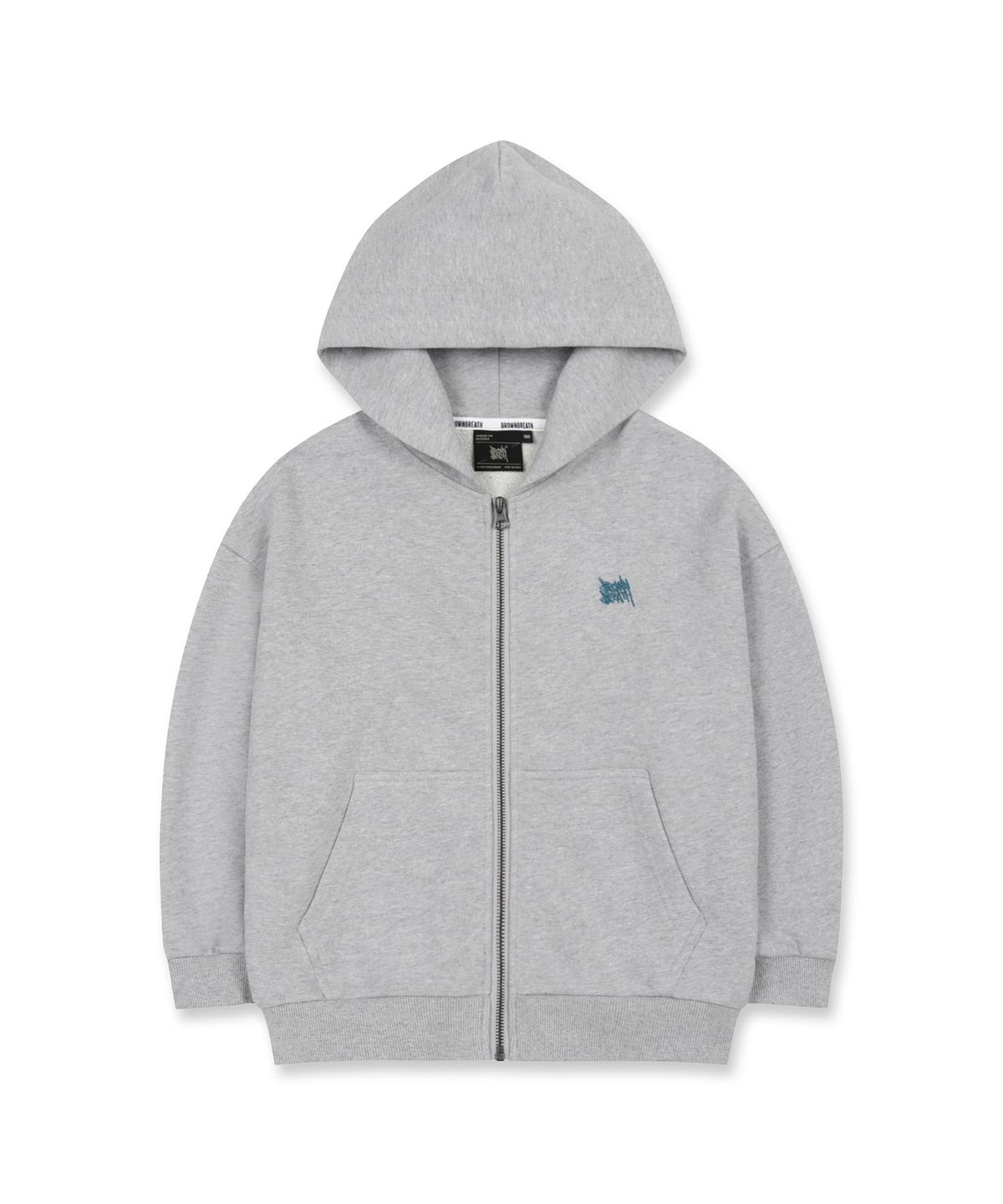 브라운브레스 키즈(BROWNBREATH KIDS) KIDS TAG HOOD ZIP UP - M/GREY