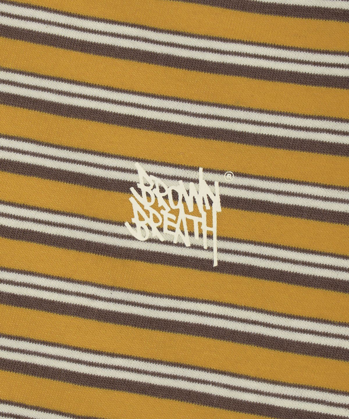 브라운브레스 키즈(BROWNBREATH KIDS) KIDS TAG STRIPE LONG SLEEVE - MUSTARD