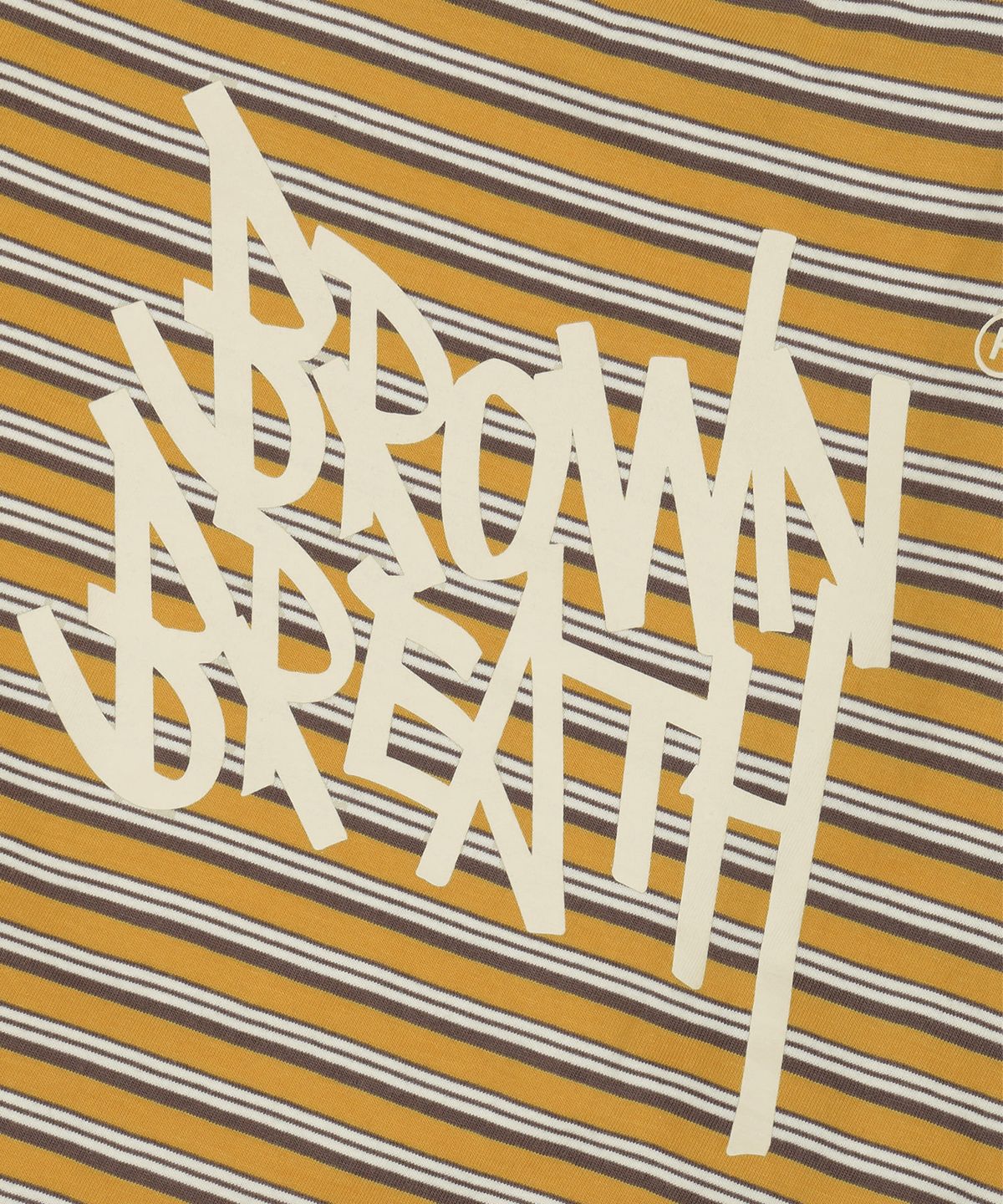 브라운브레스 키즈(BROWNBREATH KIDS) KIDS TAG STRIPE LONG SLEEVE - MUSTARD