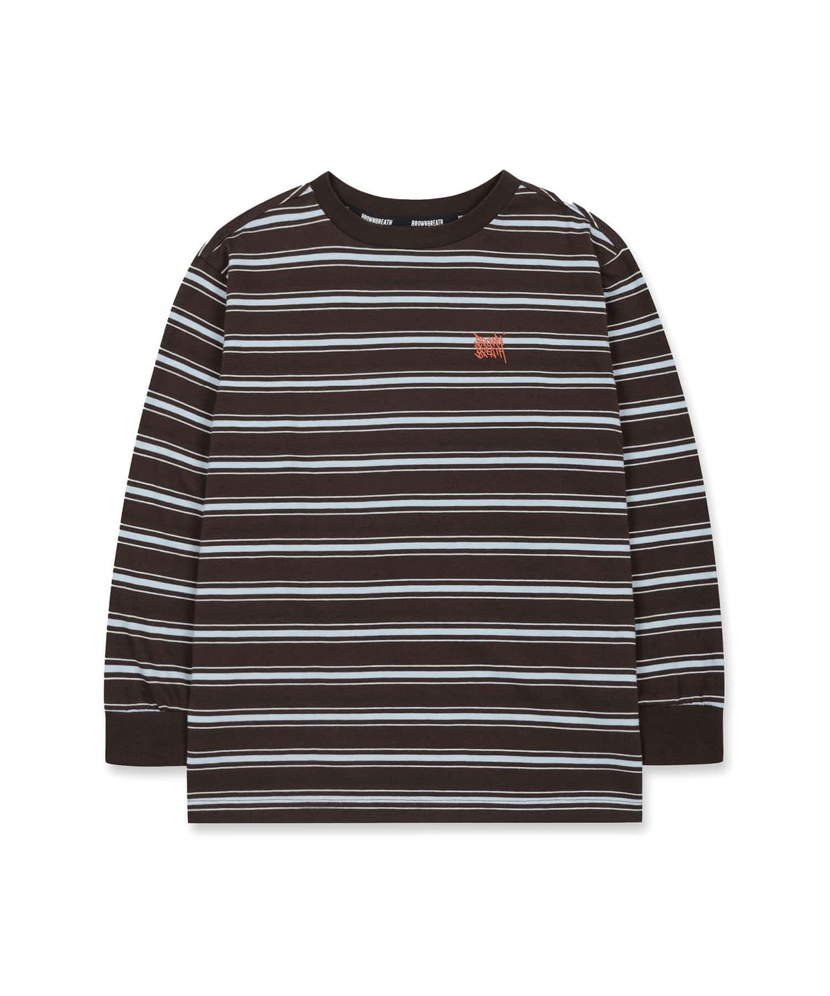 브라운브레스 키즈(BROWNBREATH KIDS) KIDS TAG STRIPE LONG SLEEVE - BROWN