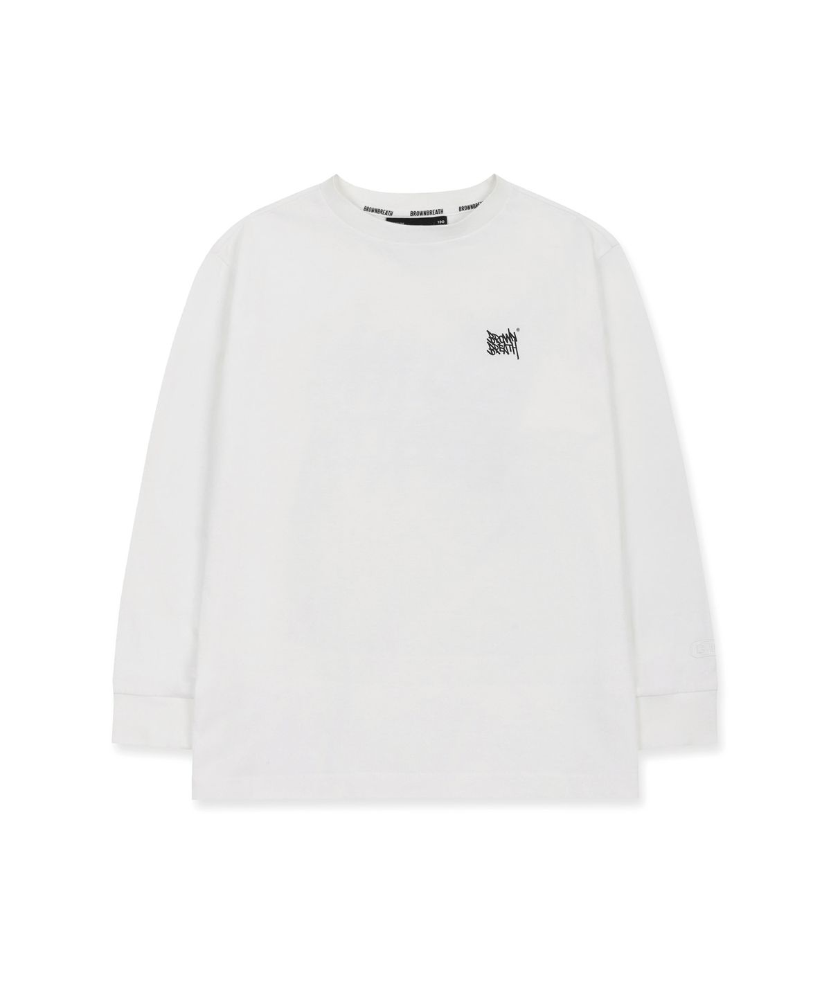 브라운브레스 키즈(BROWNBREATH KIDS) KIDS TAG LONG SLEEVE - WHITE