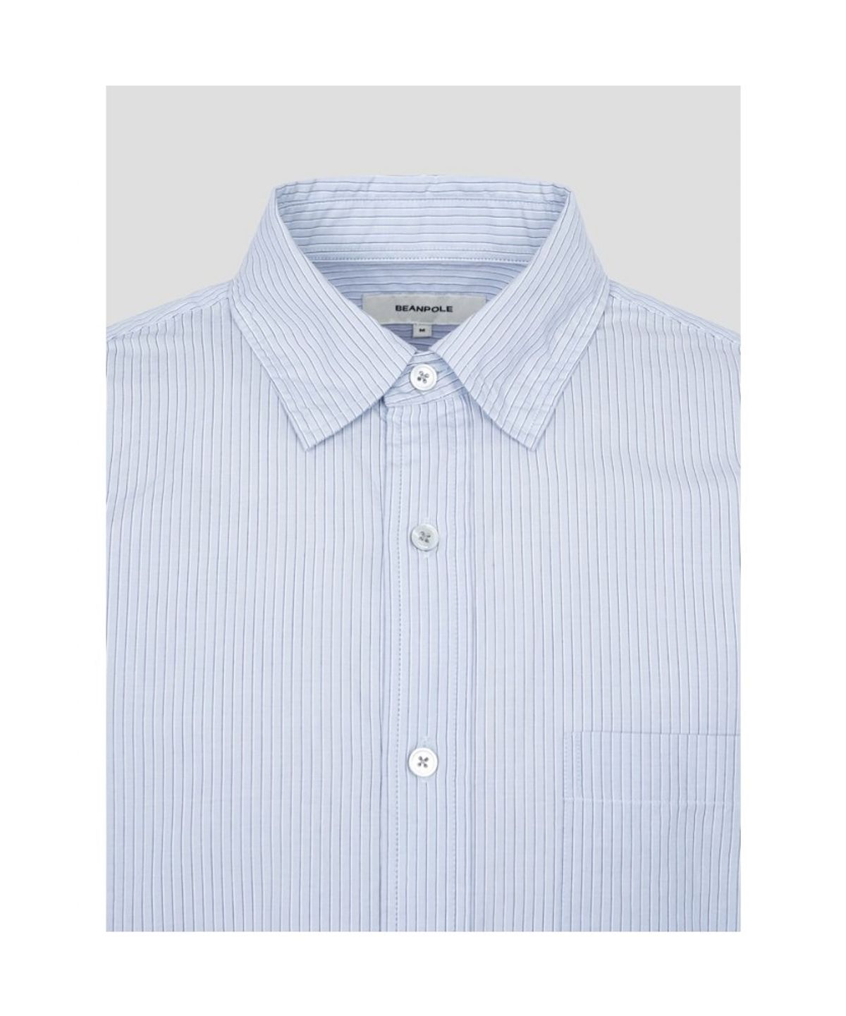 빈폴 멘(BEANPOLE MEN) 간절기 핀 스트라이프 셔츠  스카이 블루