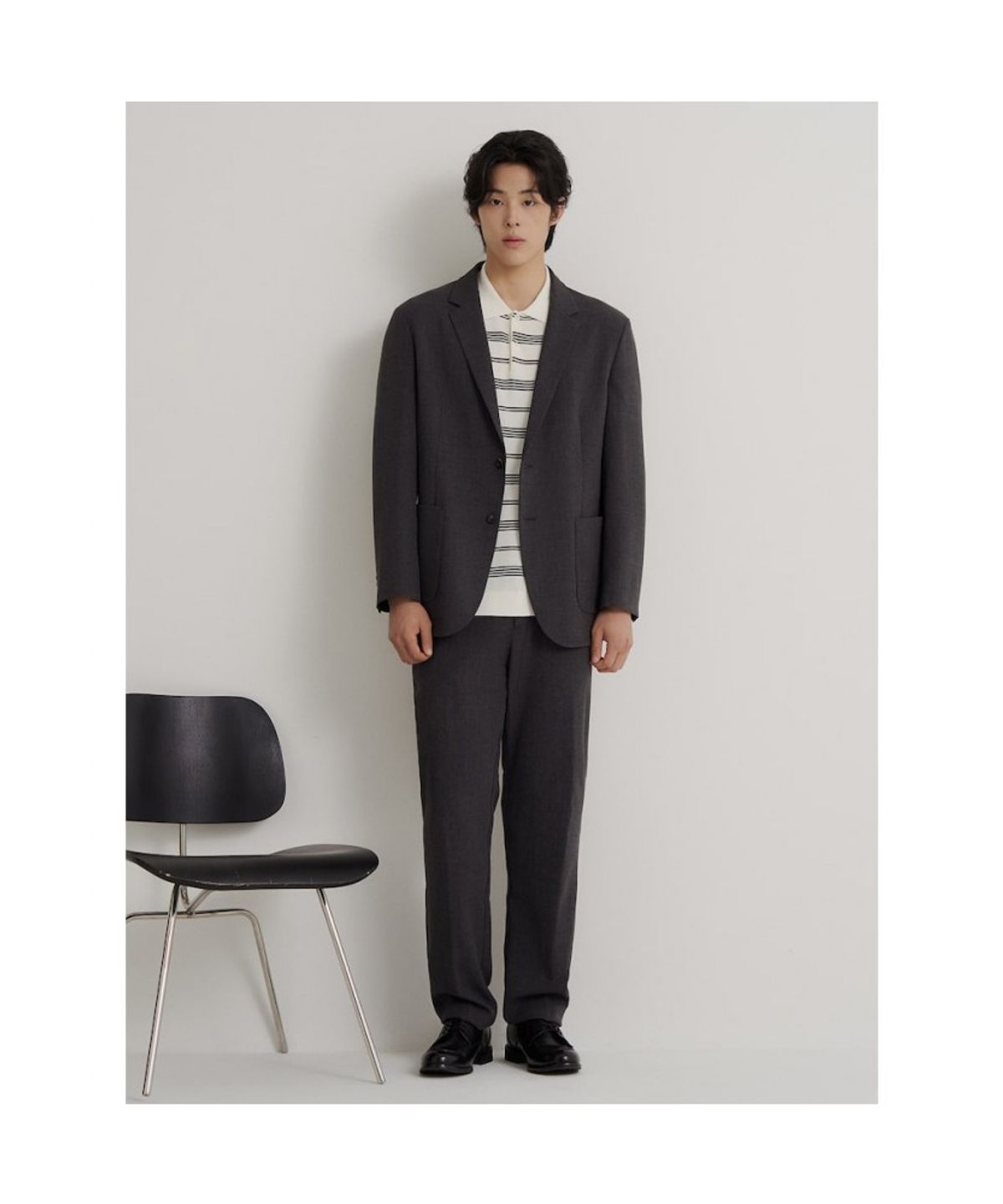 빈폴 멘(BEANPOLE MEN) 스트레치 셋업 스탠다드핏 팬츠  애쉬