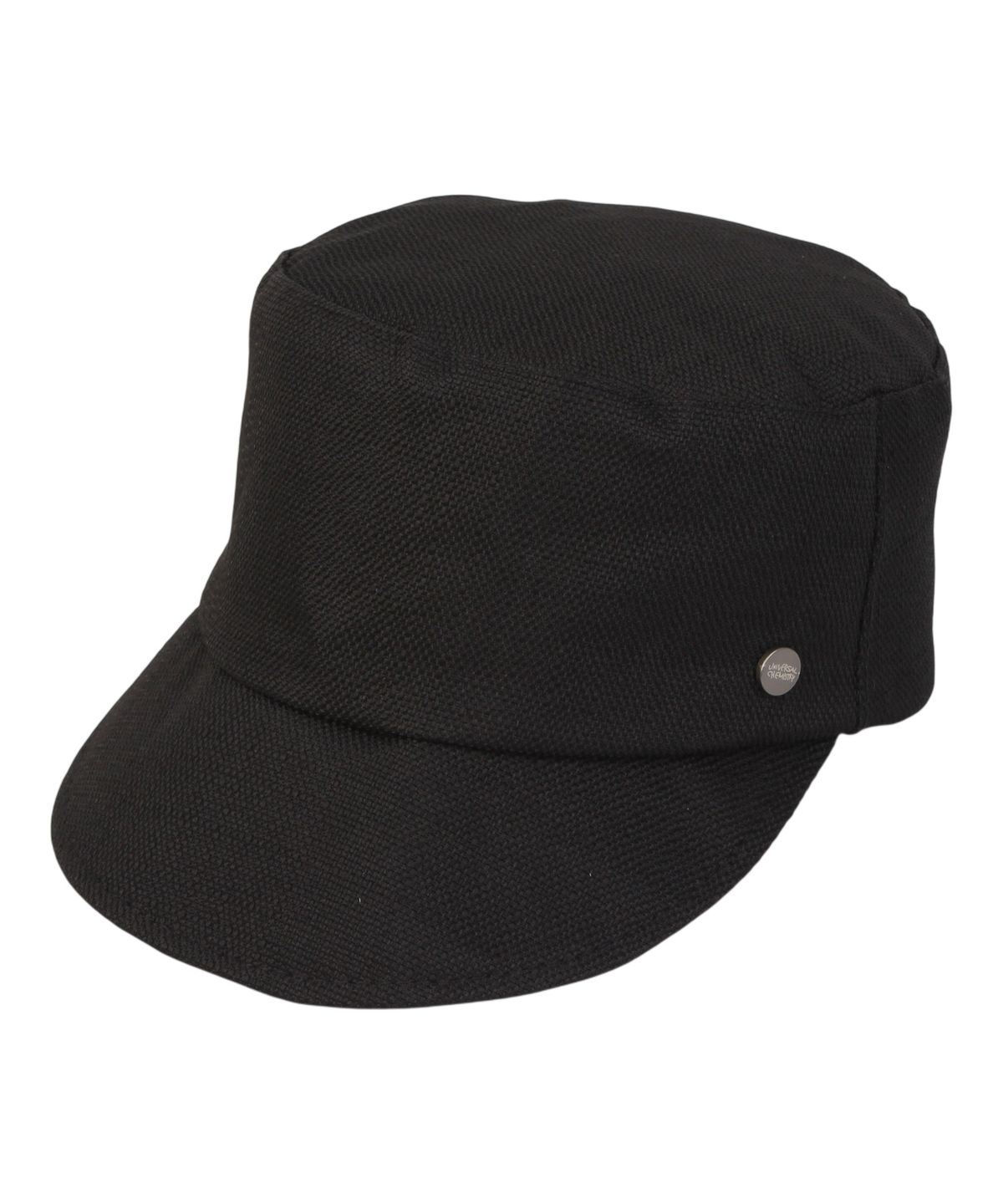 유니버셜 케미스트리(UNIVERSAL CHEMISTRY) Linen Black Logo Riding Cap 승마모자