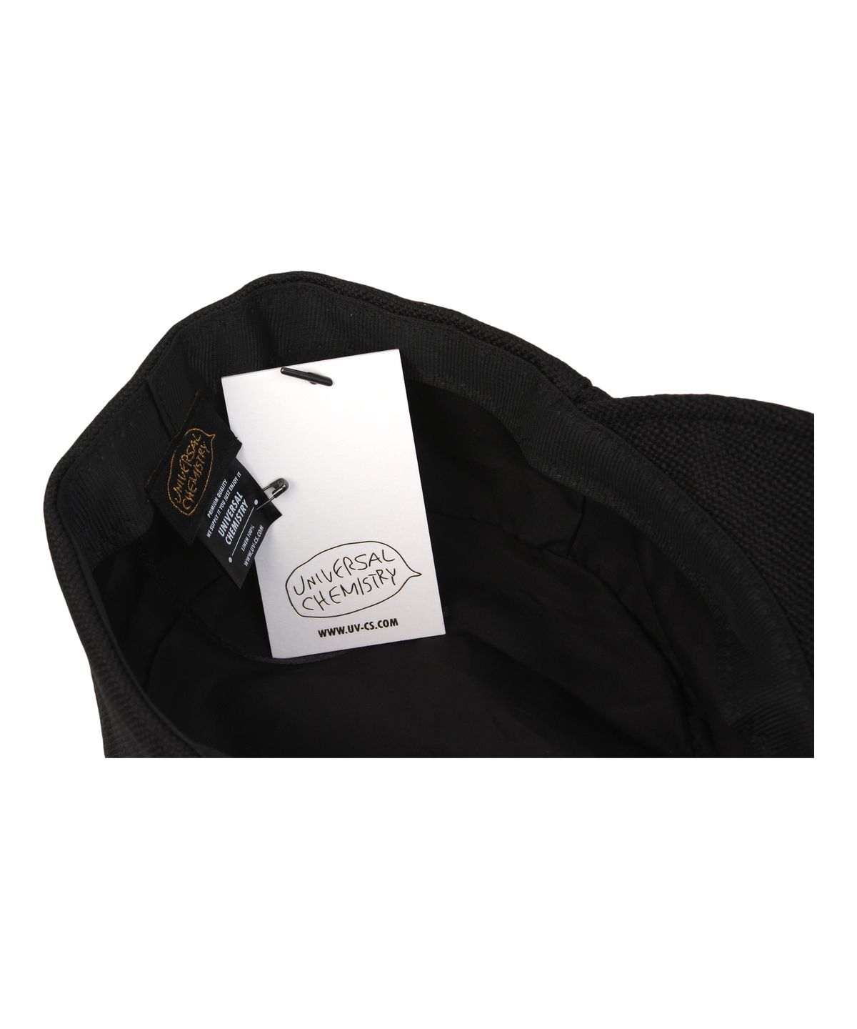유니버셜 케미스트리(UNIVERSAL CHEMISTRY) Linen Black Logo Riding Cap 승마모자