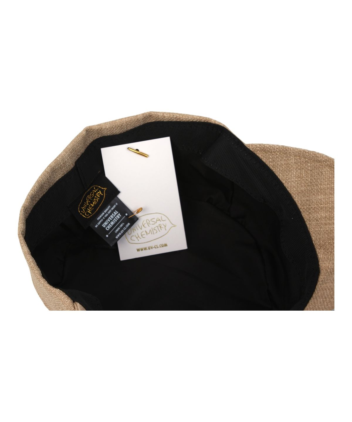 유니버셜 케미스트리(UNIVERSAL CHEMISTRY) Linen Beige Logo Riding Cap 승마모자