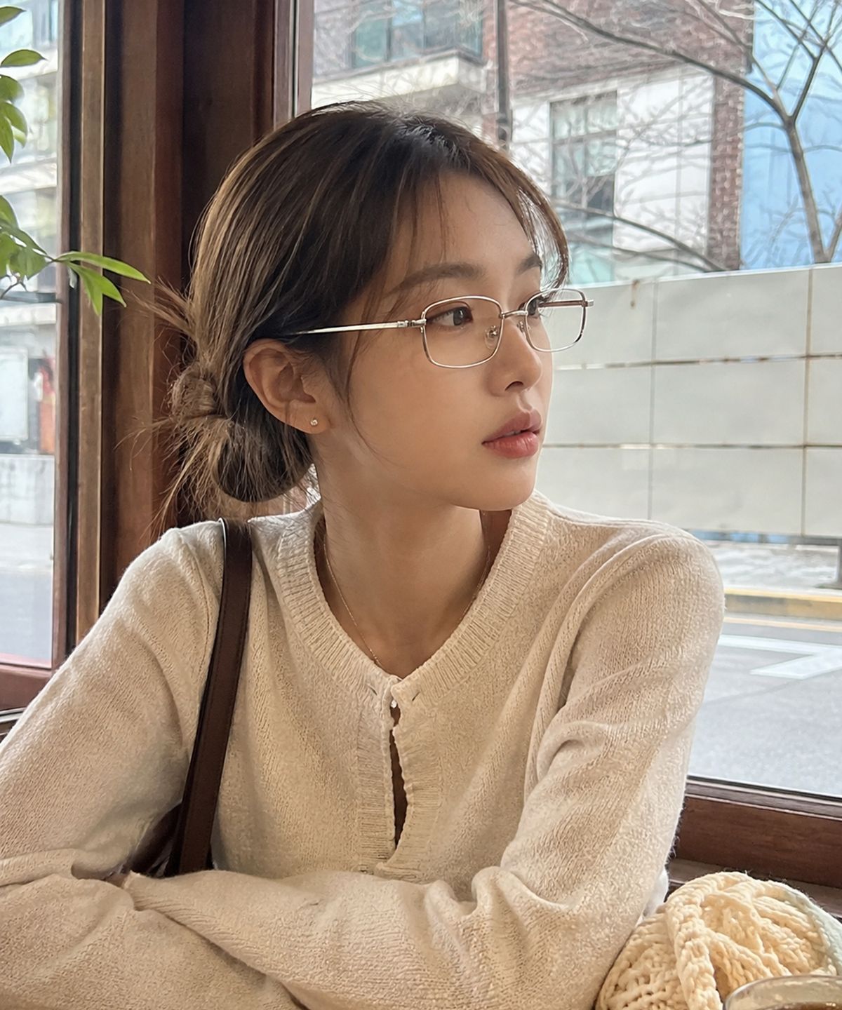 콜릿(KOLEAT) 메탈 긱시크 사각라운드 남녀공용 데일리 패션안경테 [MTSV]