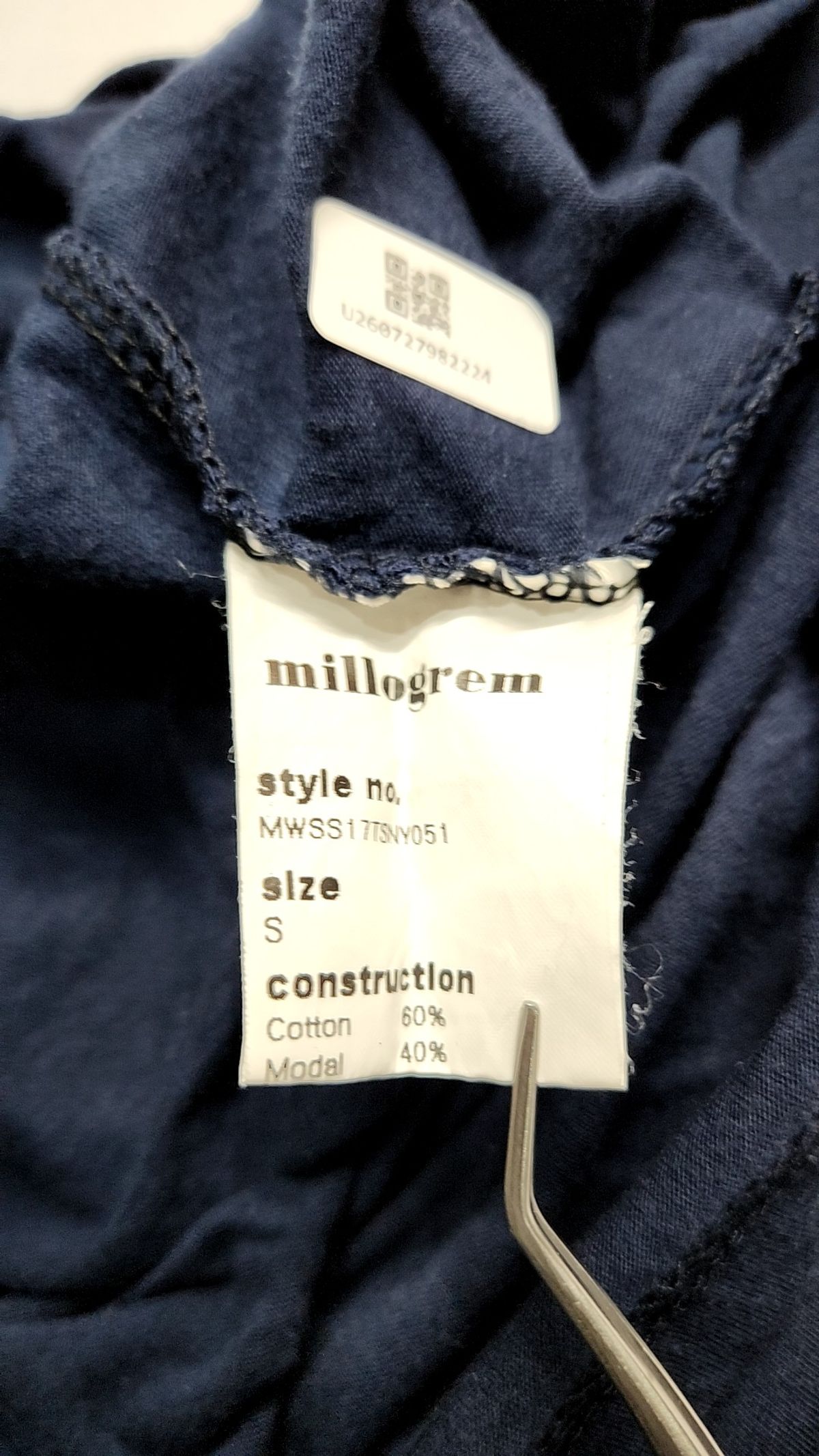 밀로그램(MILLOGREM) spilled ink t-shirts - navy S