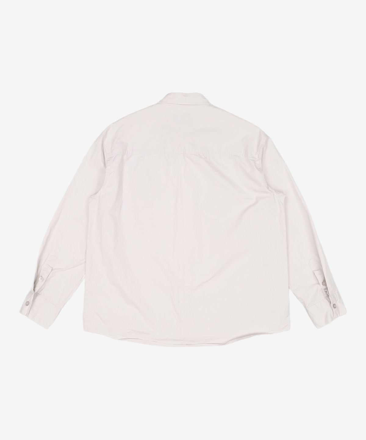 우알롱(WOOALONG) Out-Pocket Plush Basic Shirt - LIGHT GREY L