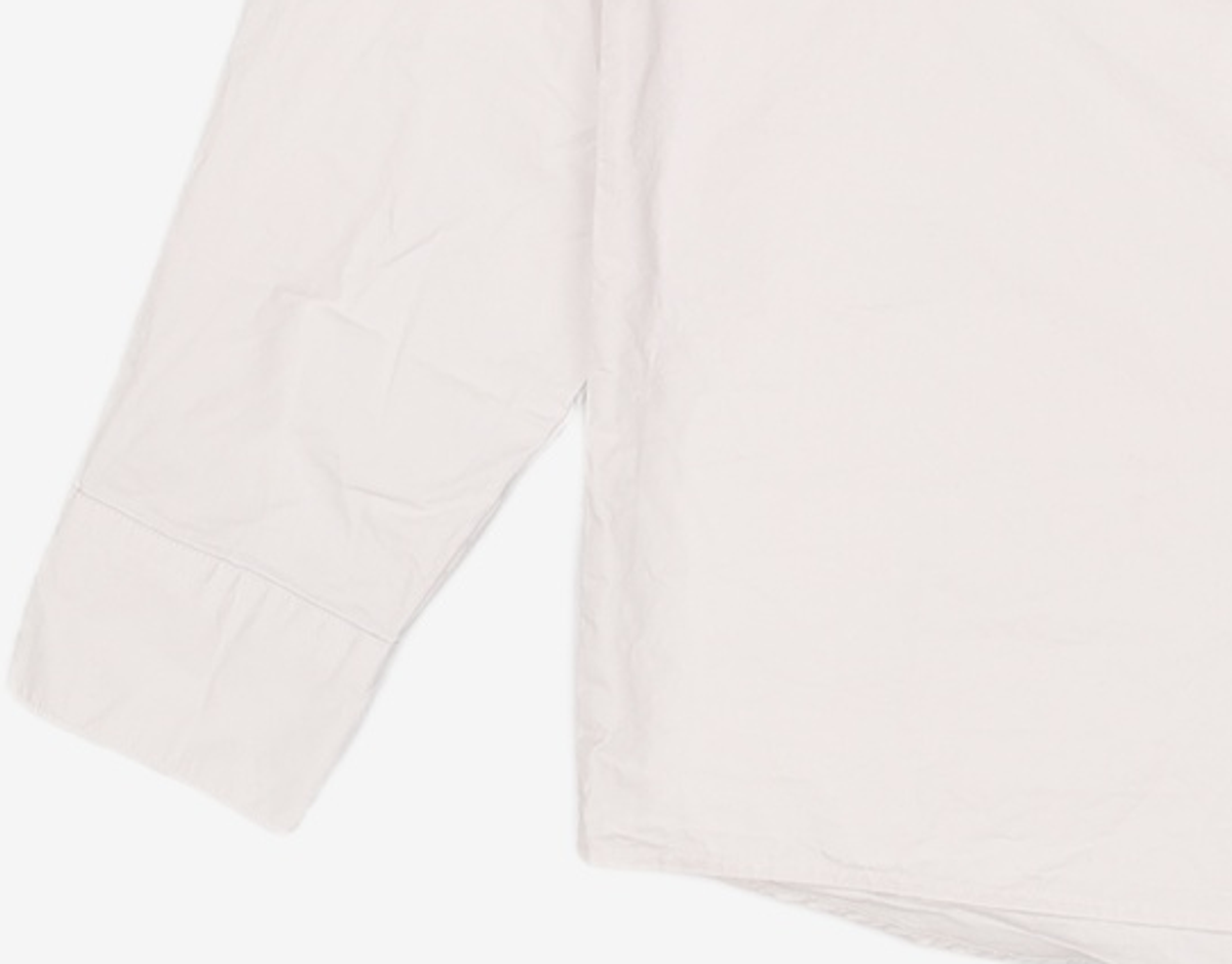 우알롱(WOOALONG) Out-Pocket Plush Basic Shirt - LIGHT GREY L