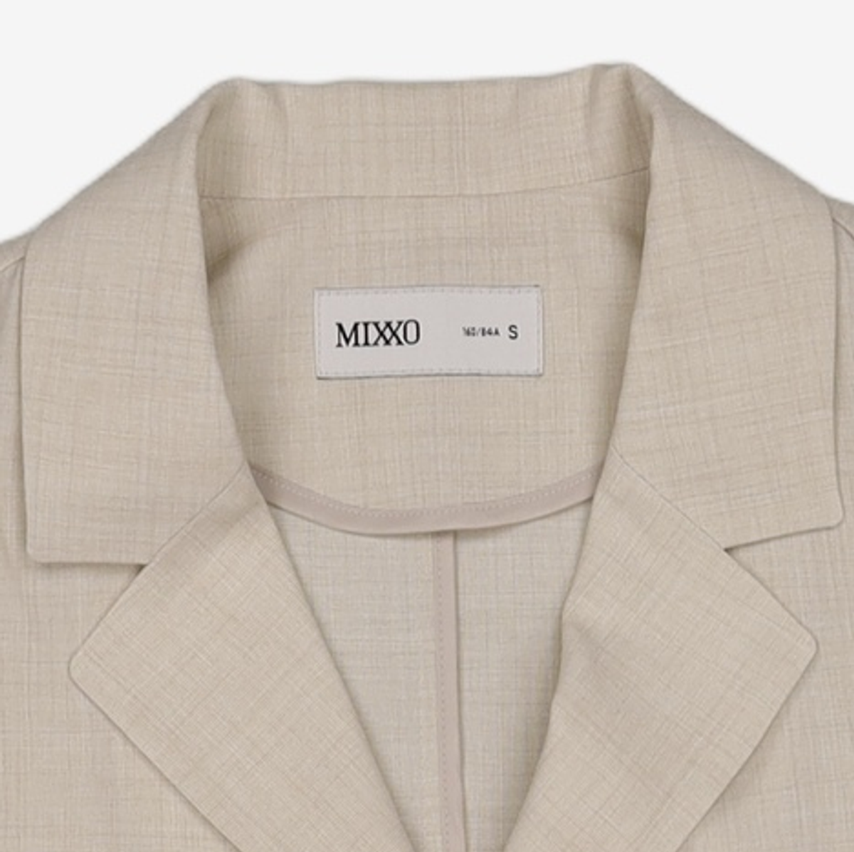 미쏘(MIXXO) 싱글 3버튼 테일러드 숏 자켓 MIWJKB73QG S