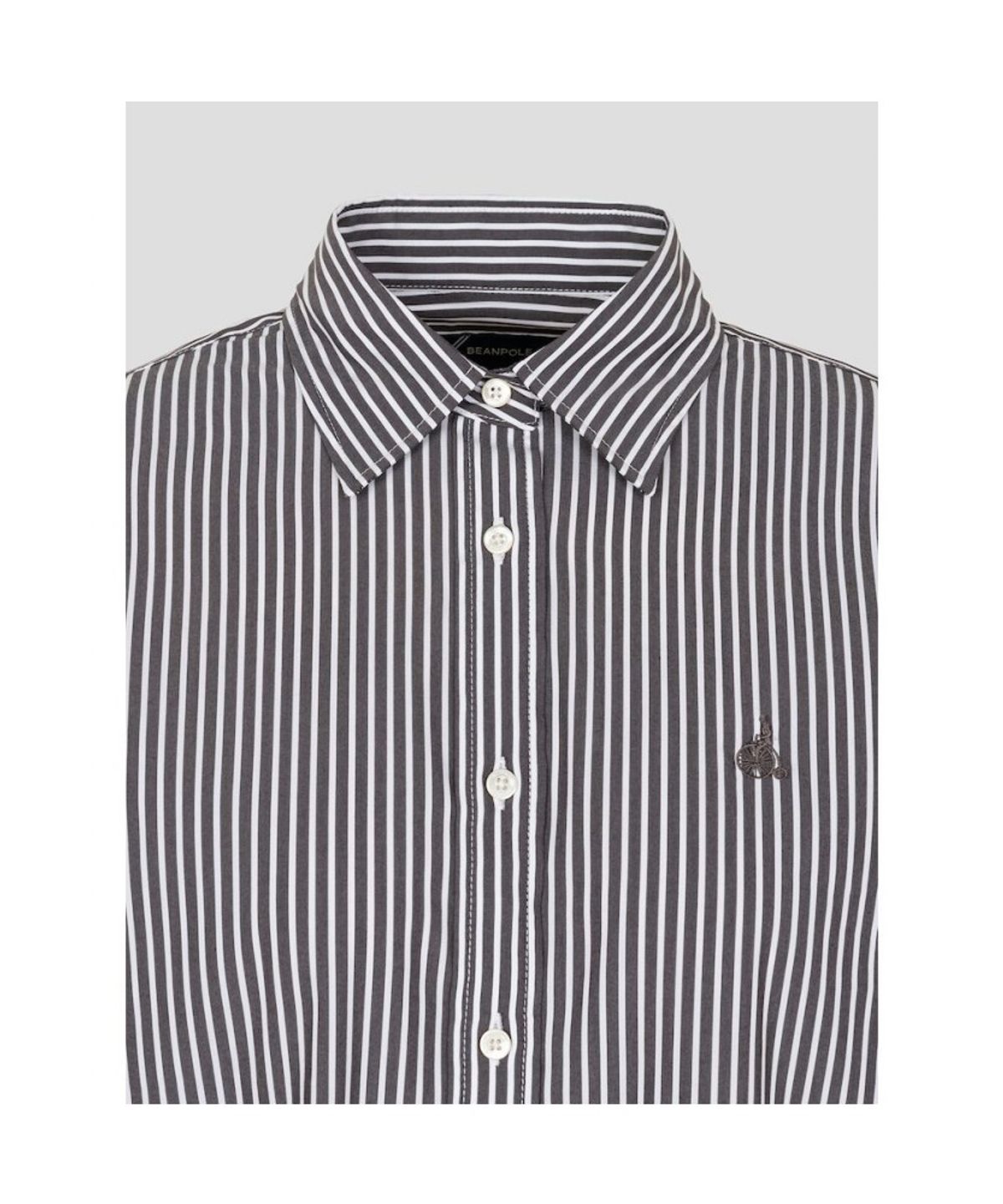 빈폴 레이디스(BEANPOLE LADIES) [Essential] 스트라이프 슬림핏 셔츠  브라운 (BF6864E94D)