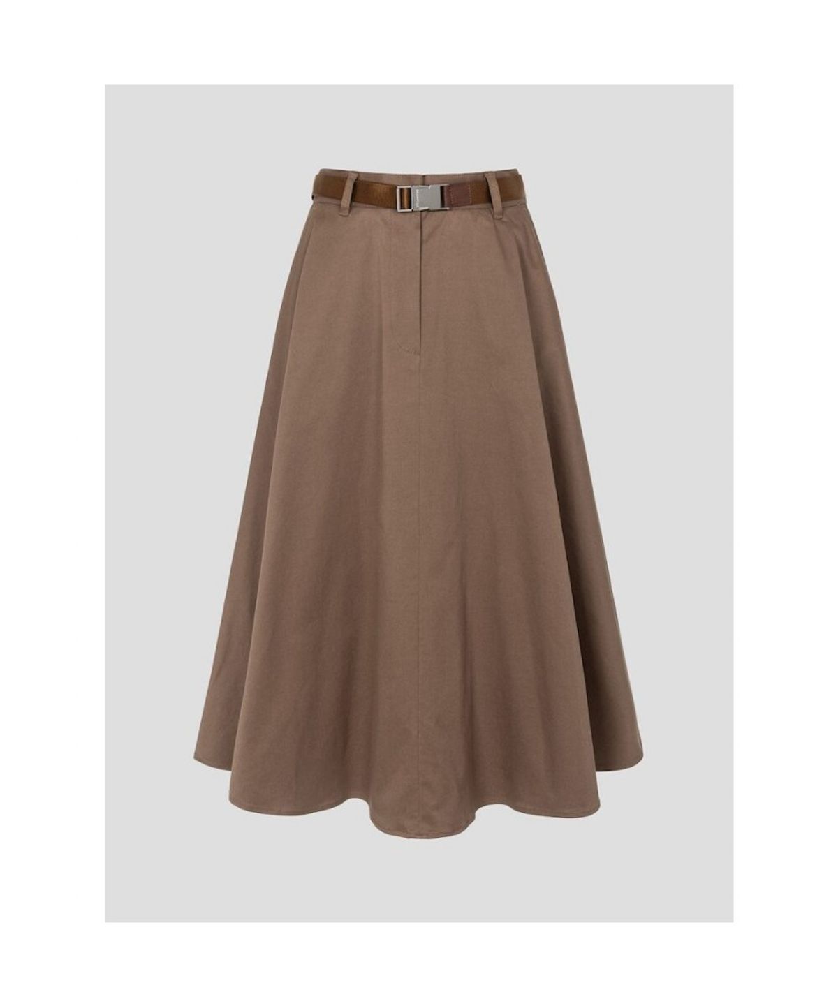 빈폴 레이디스(BEANPOLE LADIES) 치노 옵션벨트 플레어 스커트  옐로이시 브라운 (BF6827C11B)