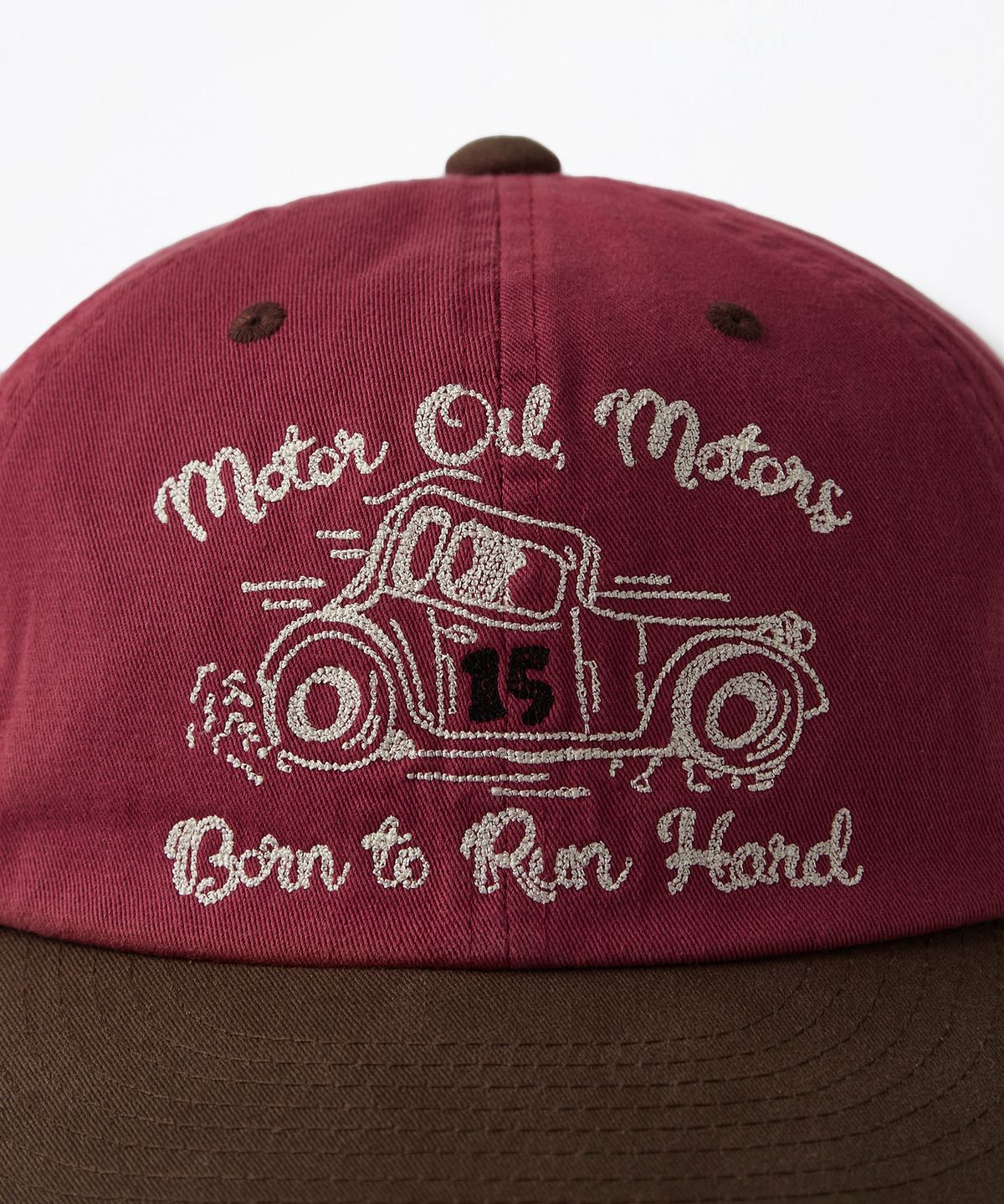 아웃스탠딩(OUTSTANDING) MOT SERIES COTTON CAP(OVERDRIVE)_RED/BROWN