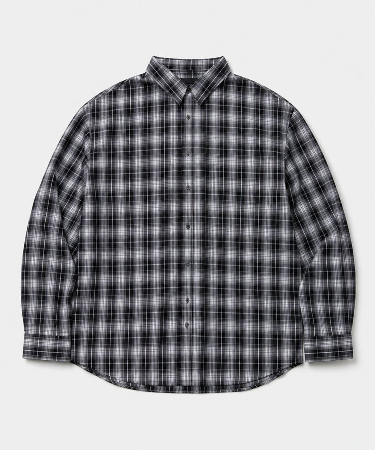 디앤에스알(DNSR) 릴렉스 체크 셔츠 블랙
