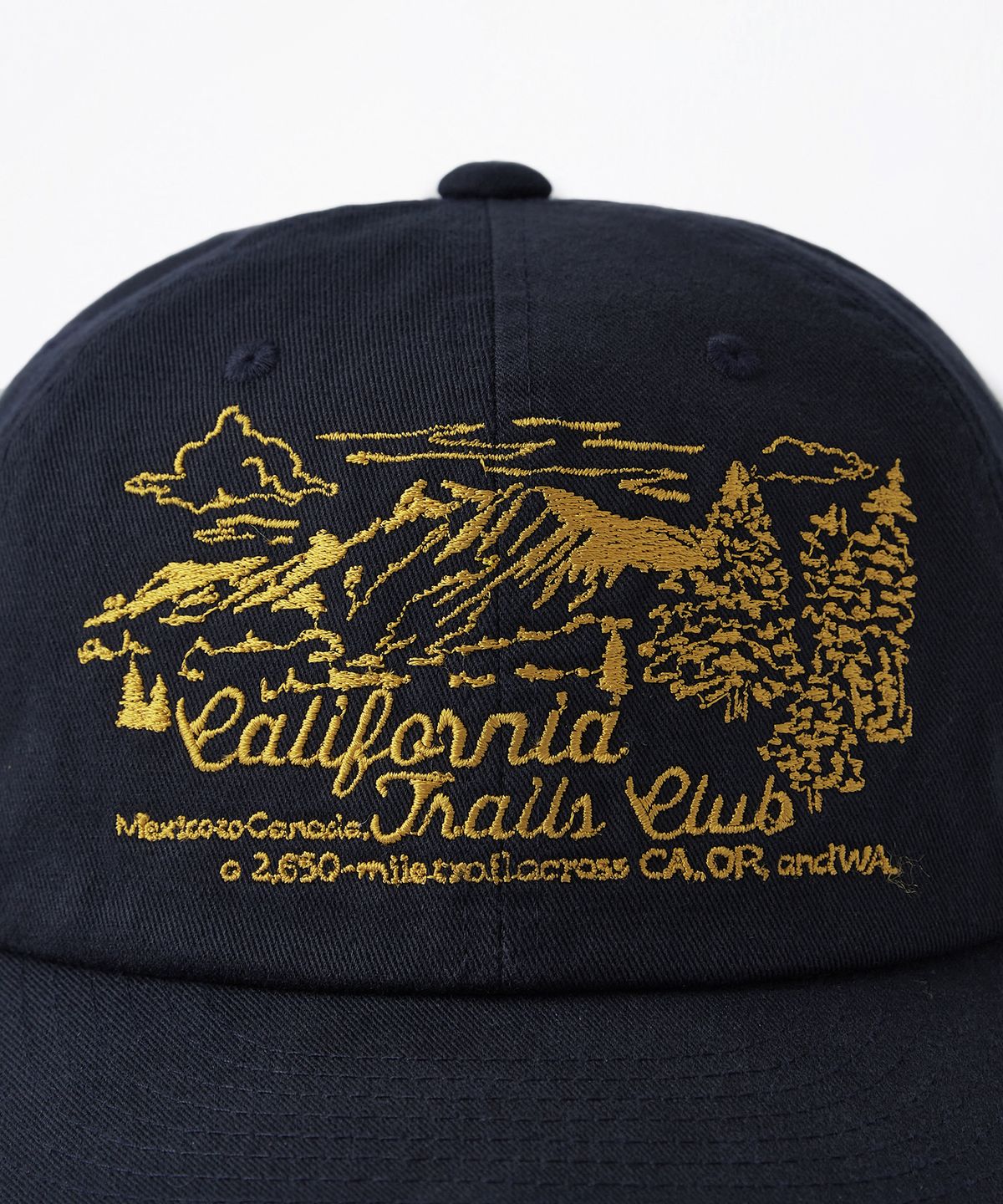 아웃스탠딩(OUTSTANDING) VINTAGE COTTON TRUCKER CAP(TRAILS CLUB)_NAVY