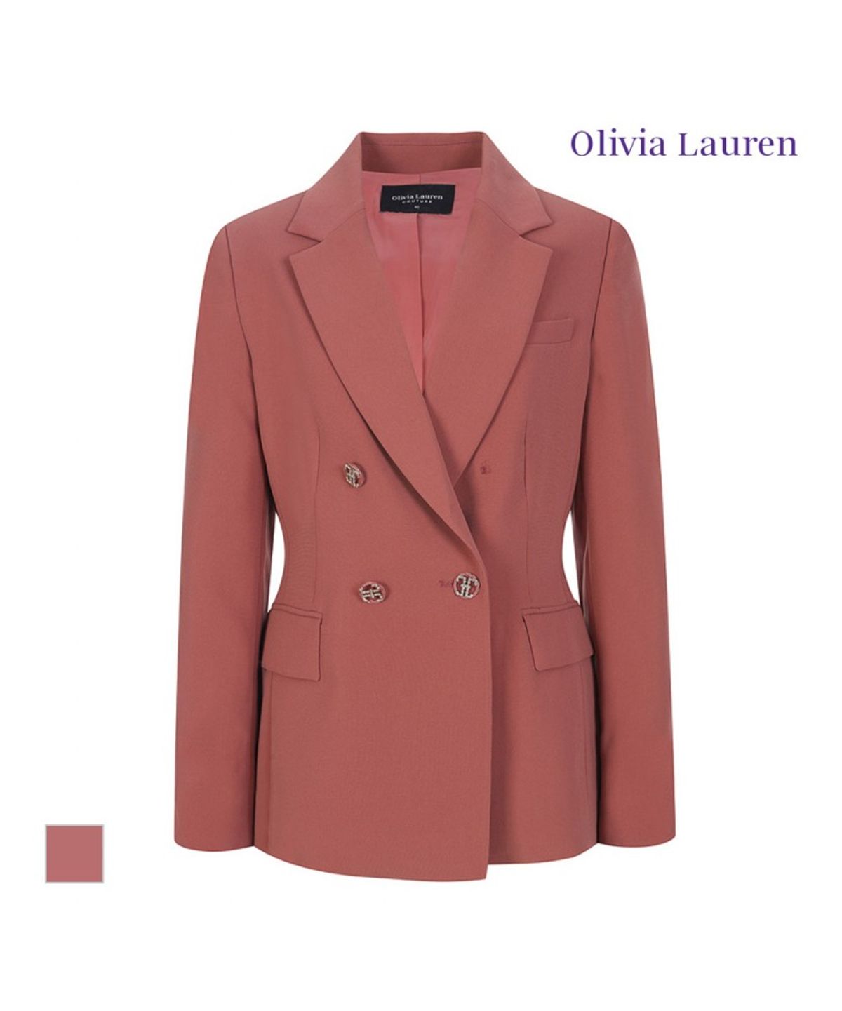 올리비아로렌(OLIVIALAUREN) 장식단추 포인트 더블자켓_VORGAYS2341
