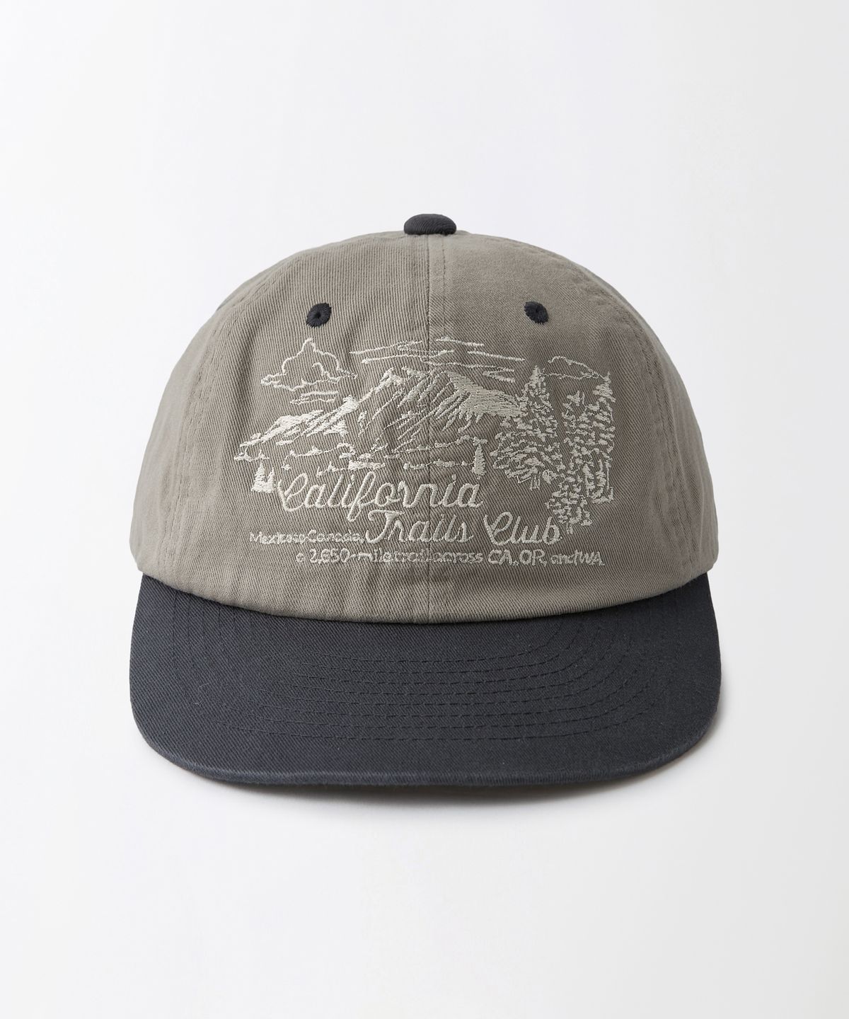 아웃스탠딩(OUTSTANDING) VINTAGE COTTON TRUCKER CAP(TRAILS CLUB)_GRAY/D.GRAY
