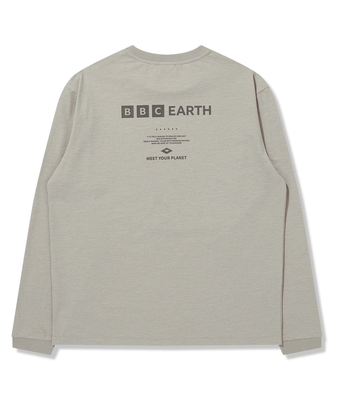 비비씨 어스(BBC EARTH) 에어코트 티셔츠 라이트 애쉬그레이
