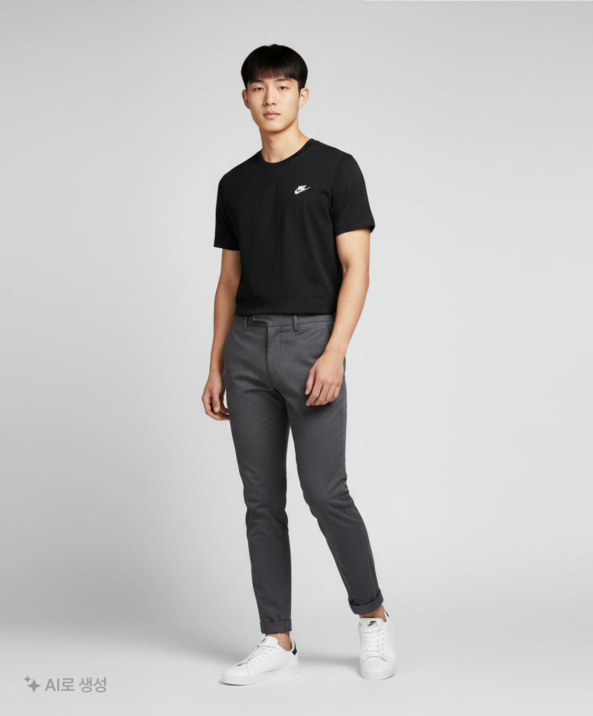나이키(NIKE) 스포츠웨어 클럽 티셔츠 M - 블랙:화이트 / AR4999-013 XL