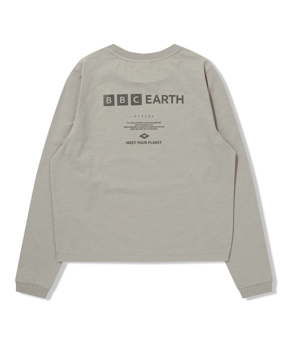 비비씨 어스(BBC EARTH) 여성 에어코트 티셔츠 라이트 애쉬그레이