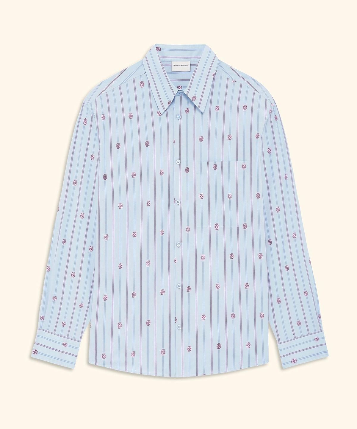 드롤드무슈(DROLE DE MONSIEUR) Striped Monogram Shirt D0SAA26106BUX