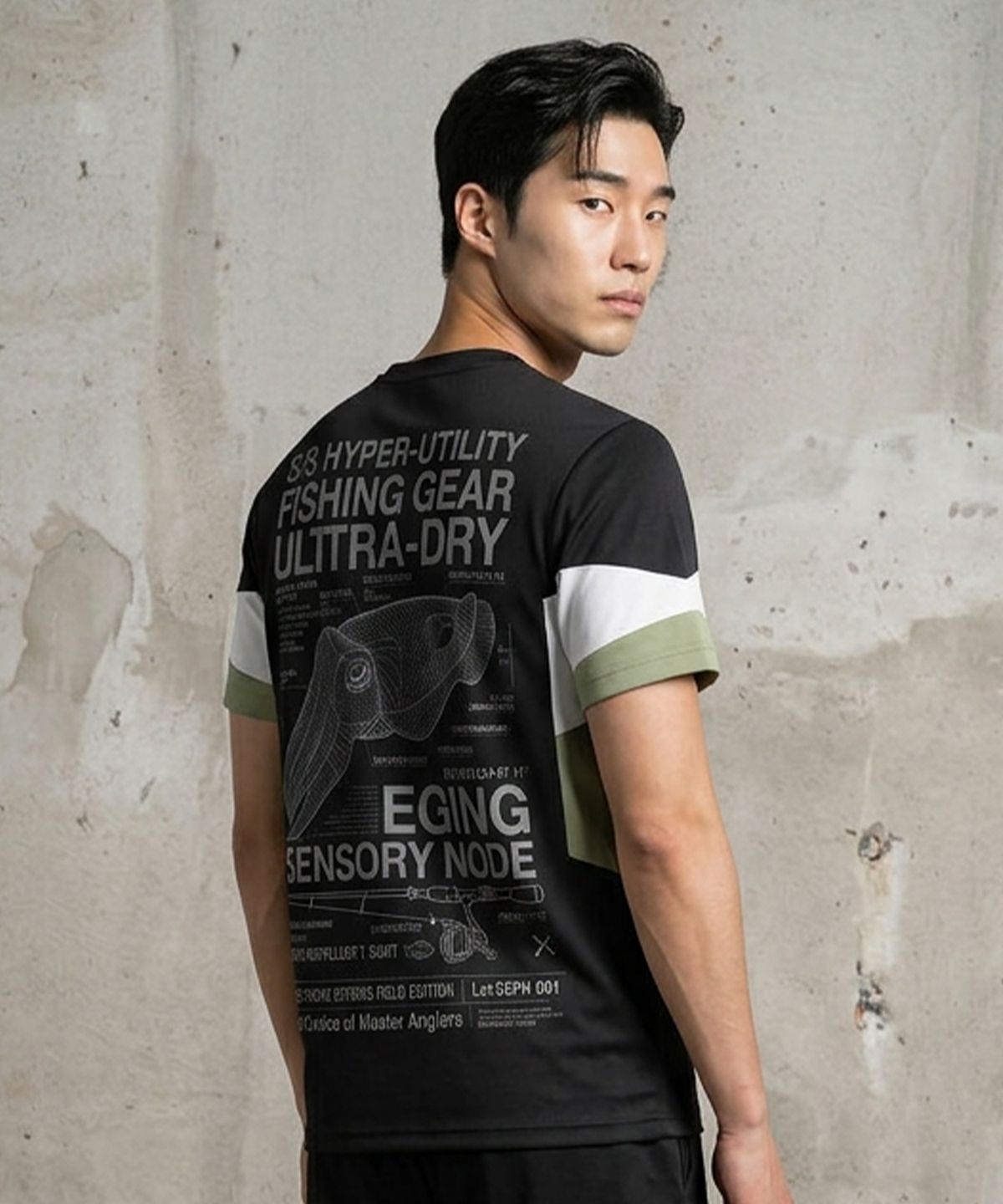 듀스피싱(DEUXFISHING) 기능성 라운드 반팔 티셔츠 에깅 MST-02