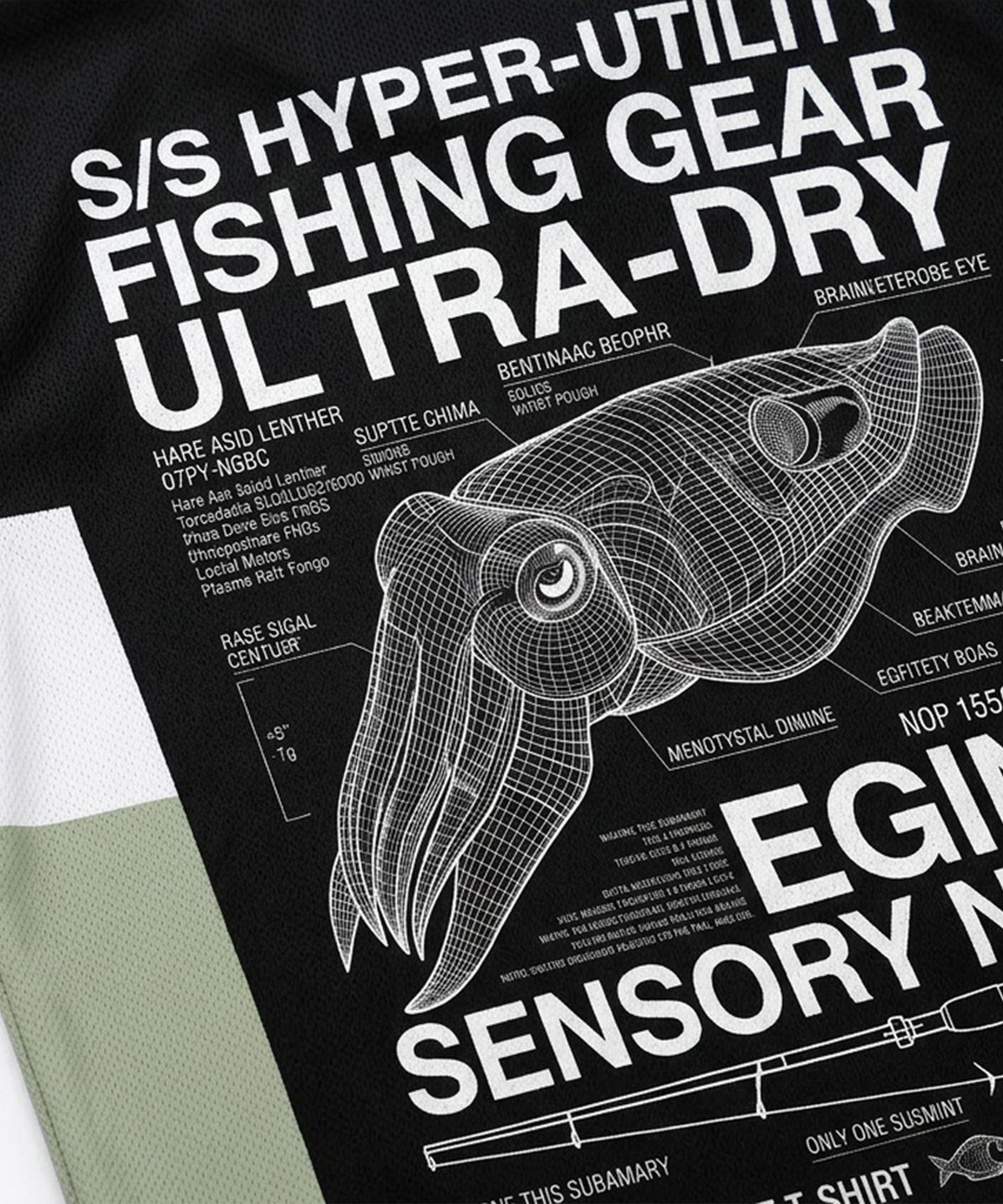 듀스피싱(DEUXFISHING) 기능성 라운드 반팔 티셔츠 에깅 MST-02