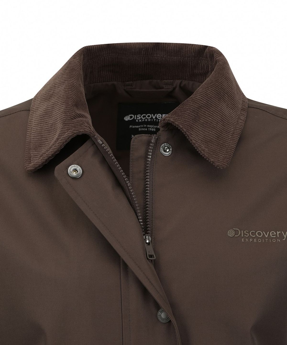 디스커버리 익스페디션(DISCOVERY EXPEDITION) 여성 커뮤트 카라 미드 자켓 (Brown)