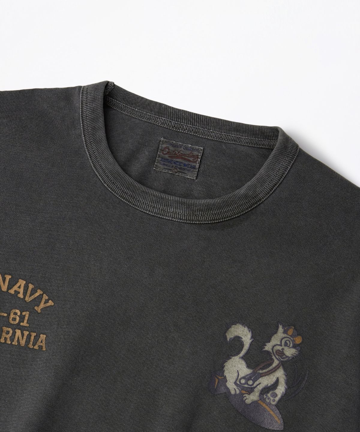 아웃스탠딩(OUTSTANDING) MIL SERIES LONG SLEEVE(BOMBING CAT)_PIGMENT CHARCOAL