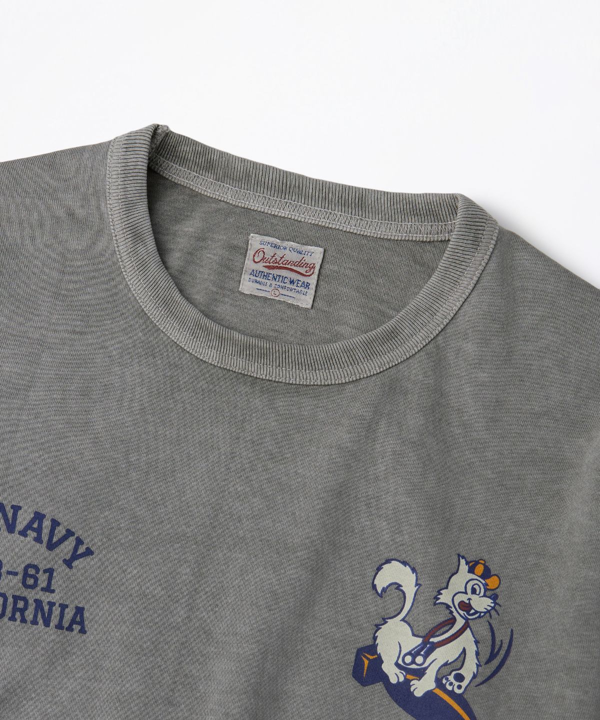 아웃스탠딩(OUTSTANDING) MIL SERIES LONG SLEEVE(BOMBING CAT)_PIGMENT KHAKI