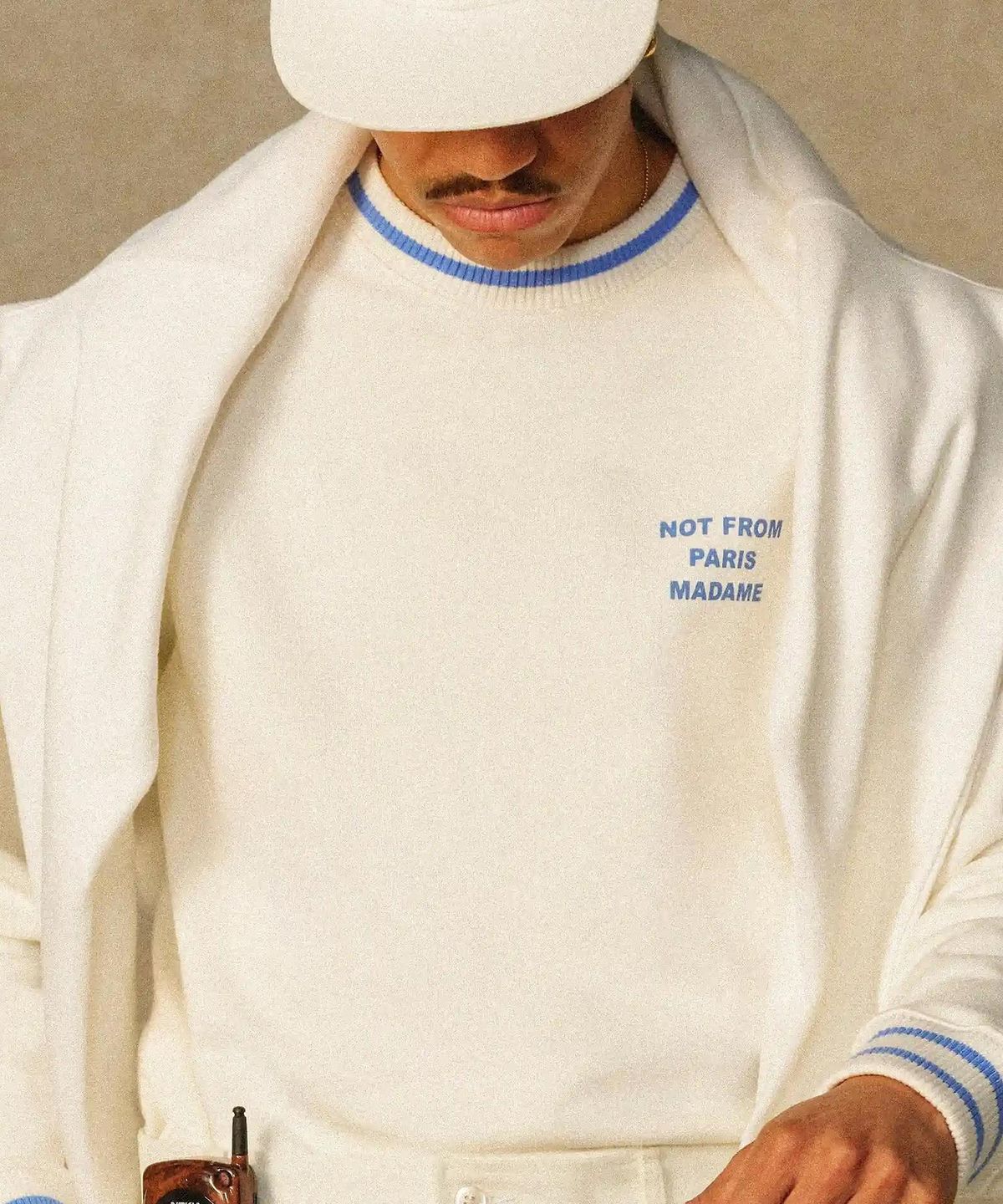 드롤드무슈(DROLE DE MONSIEUR) Sport Slogan Sweatshirt D0TSA26100WHM