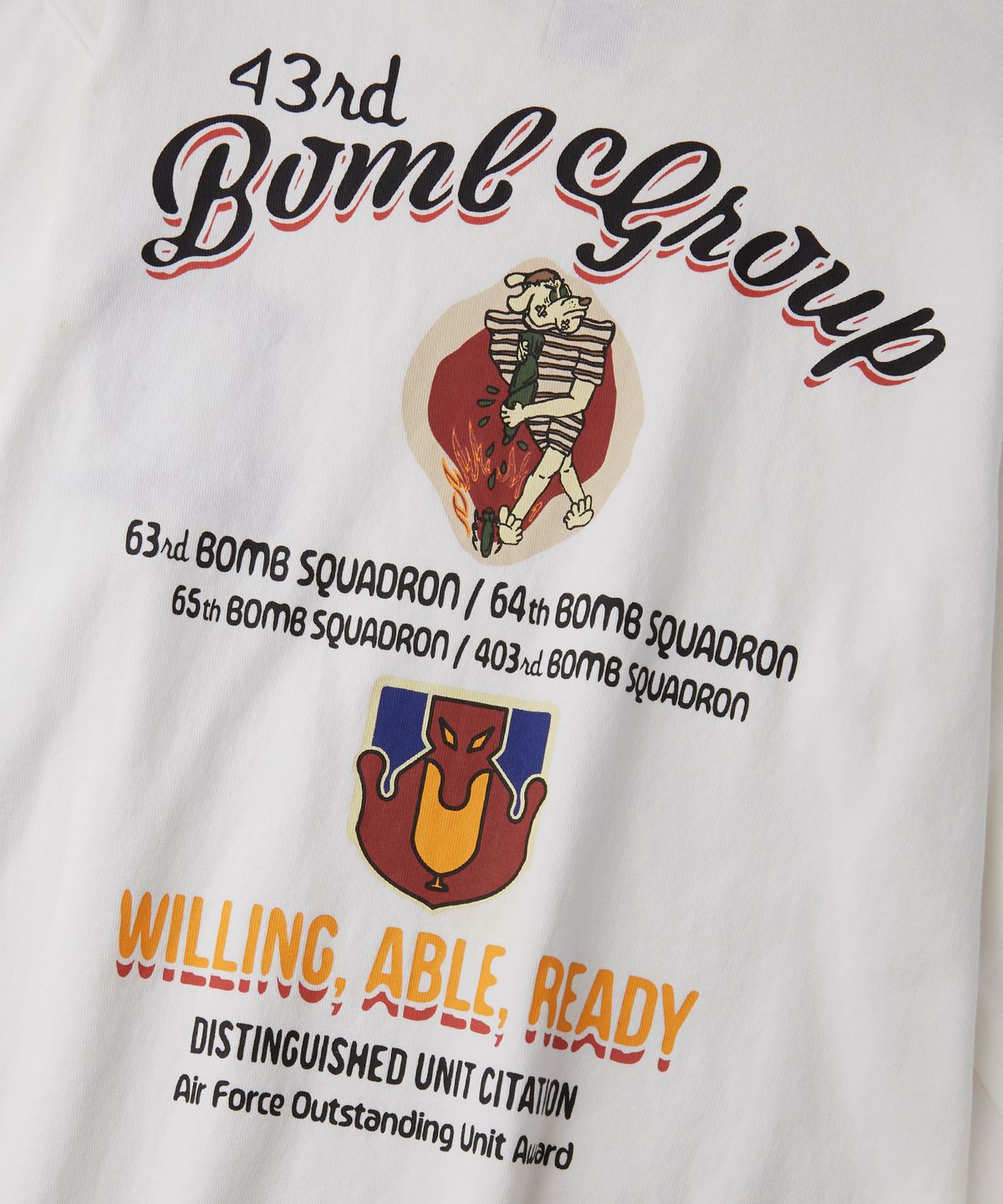 아웃스탠딩(OUTSTANDING) MIL SERIES LONG SLEEVE(BOMB GROUP)_OFF WHITE