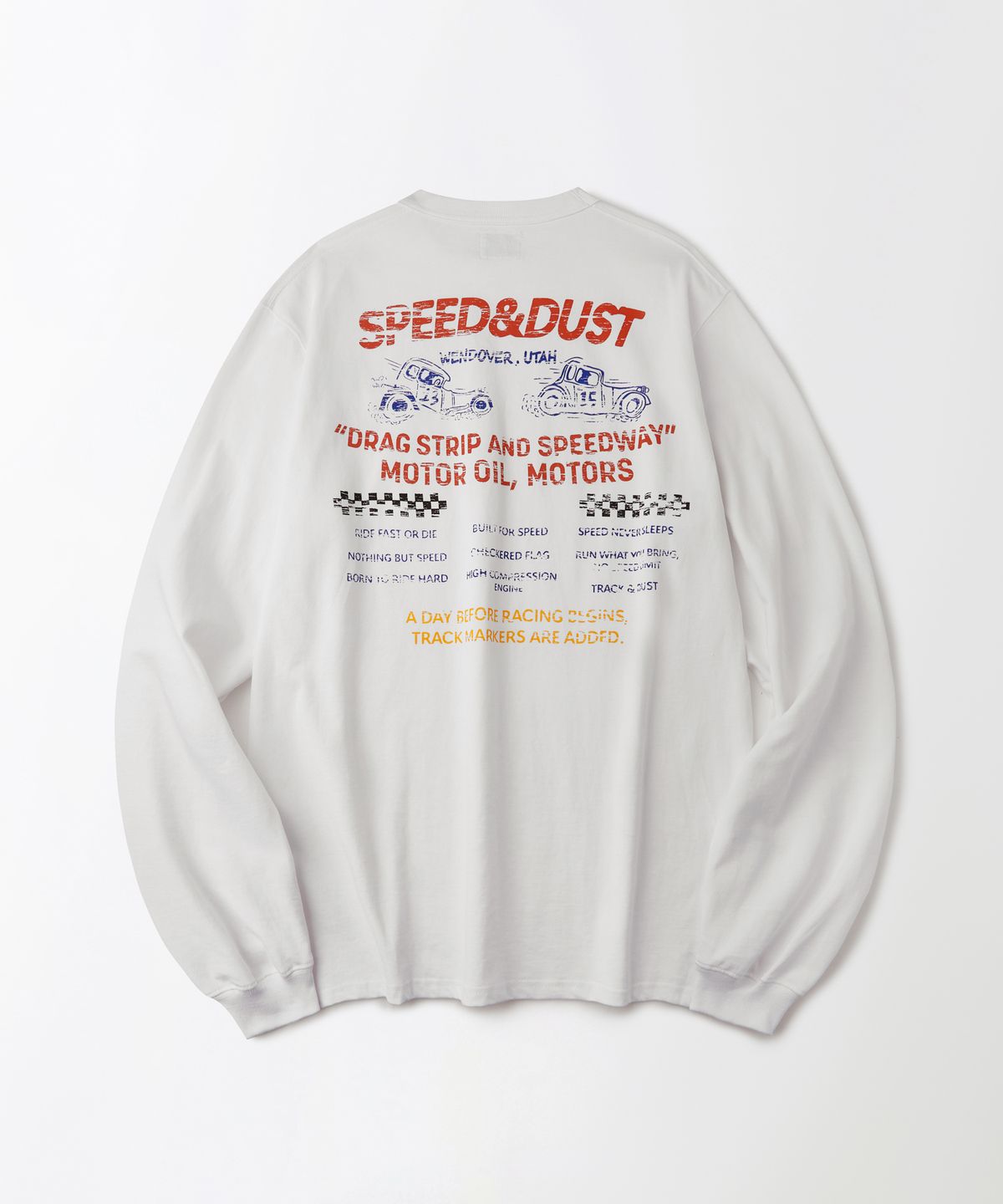 아웃스탠딩(OUTSTANDING) MOT SERIES LONG SLEEVE(SPEED DUST)_OFF WHITE
