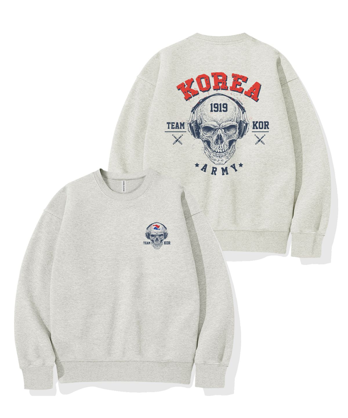 엠블룩(AMBLELOOK) 레귤러 스웨트셔츠 1919 TEAM KOR (3color)