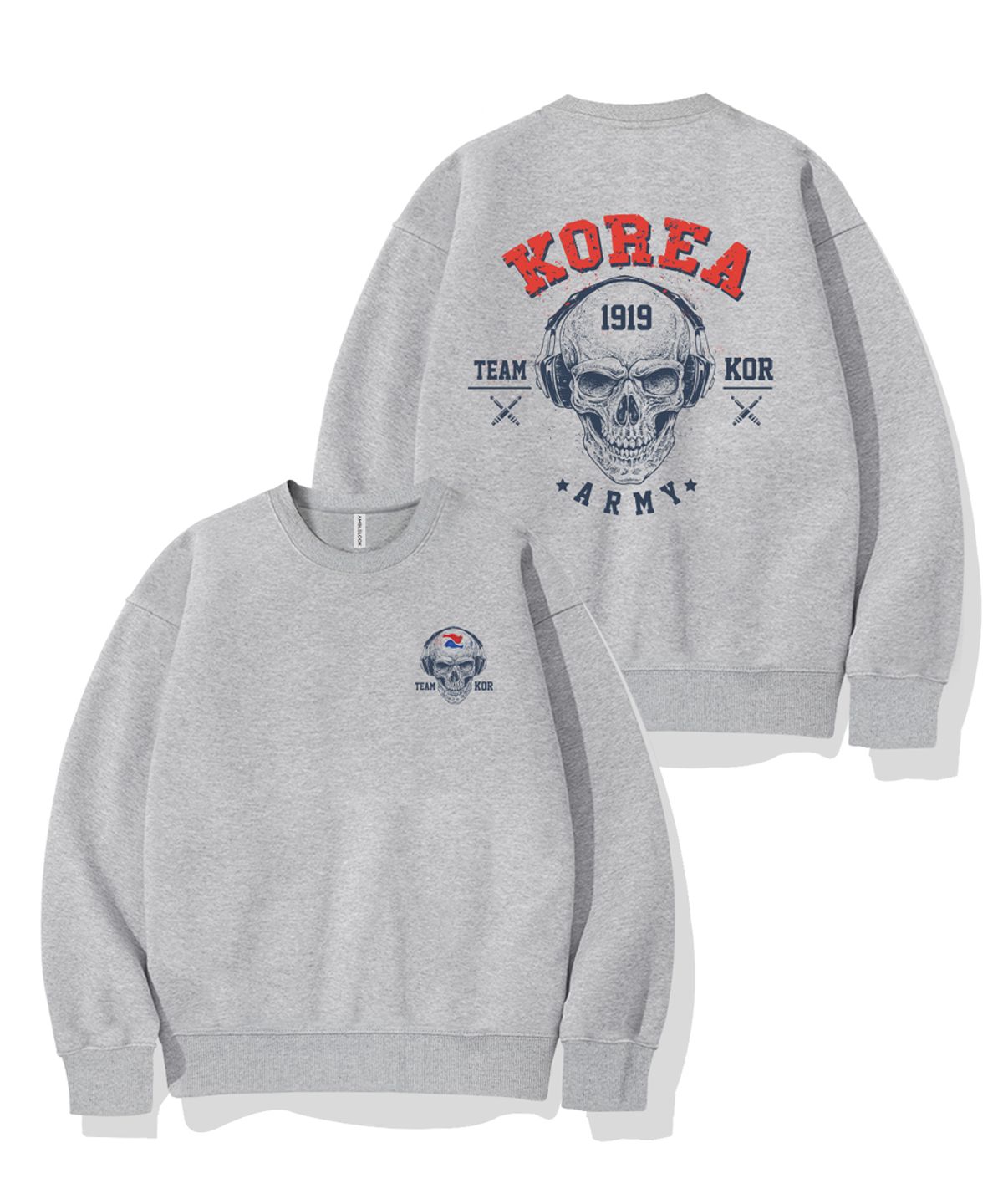 엠블룩(AMBLELOOK) 레귤러 스웨트셔츠 1919 TEAM KOR (3color)