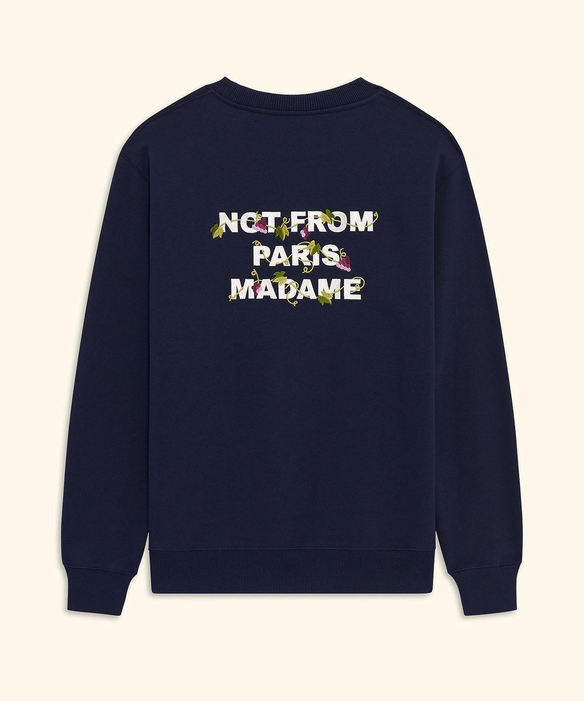 드롤드무슈(DROLE DE MONSIEUR) Vine Embroidered Slogan Sweatshirt D0TSA26103NYX