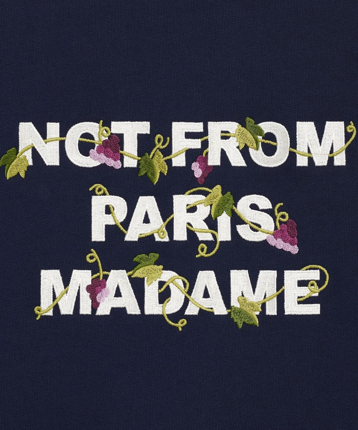 드롤드무슈(DROLE DE MONSIEUR) Vine Embroidered Slogan Sweatshirt D0TSA26103NYX