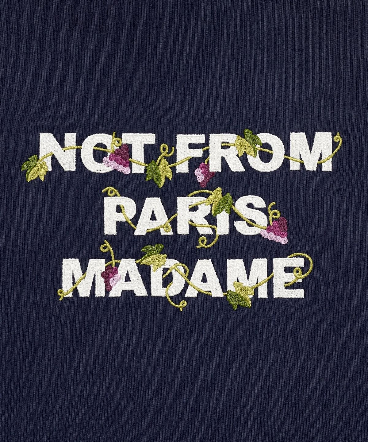 드롤드무슈(DROLE DE MONSIEUR) Vine Embroidered Slogan Hoodie D0THA26100NYX