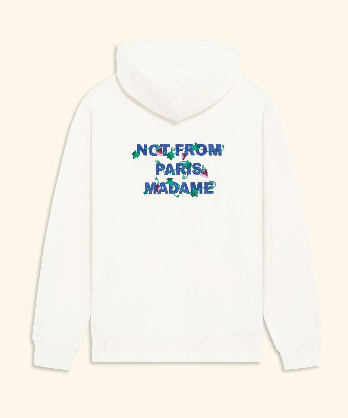 드롤드무슈(DROLE DE MONSIEUR) Vine Embroidered Slogan Hoodie D0THA26100WHM