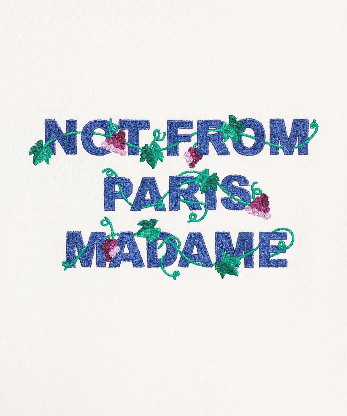 드롤드무슈(DROLE DE MONSIEUR) Vine Embroidered Slogan Hoodie D0THA26100WHM