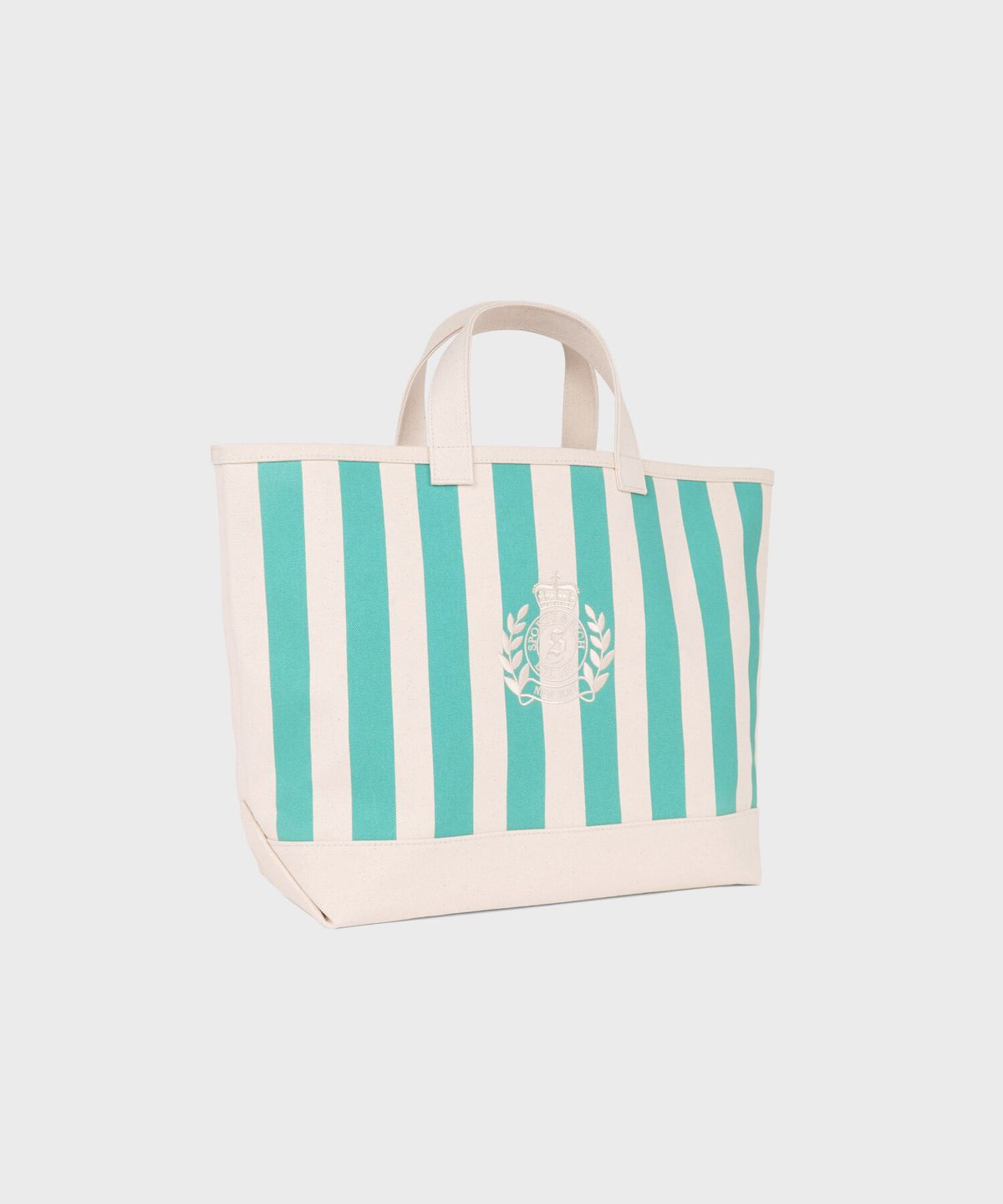 스포티앤리치(SPORTY&RICH) NY 크레스트 비치 토트백 - 내추럴/그린 R265AOB012