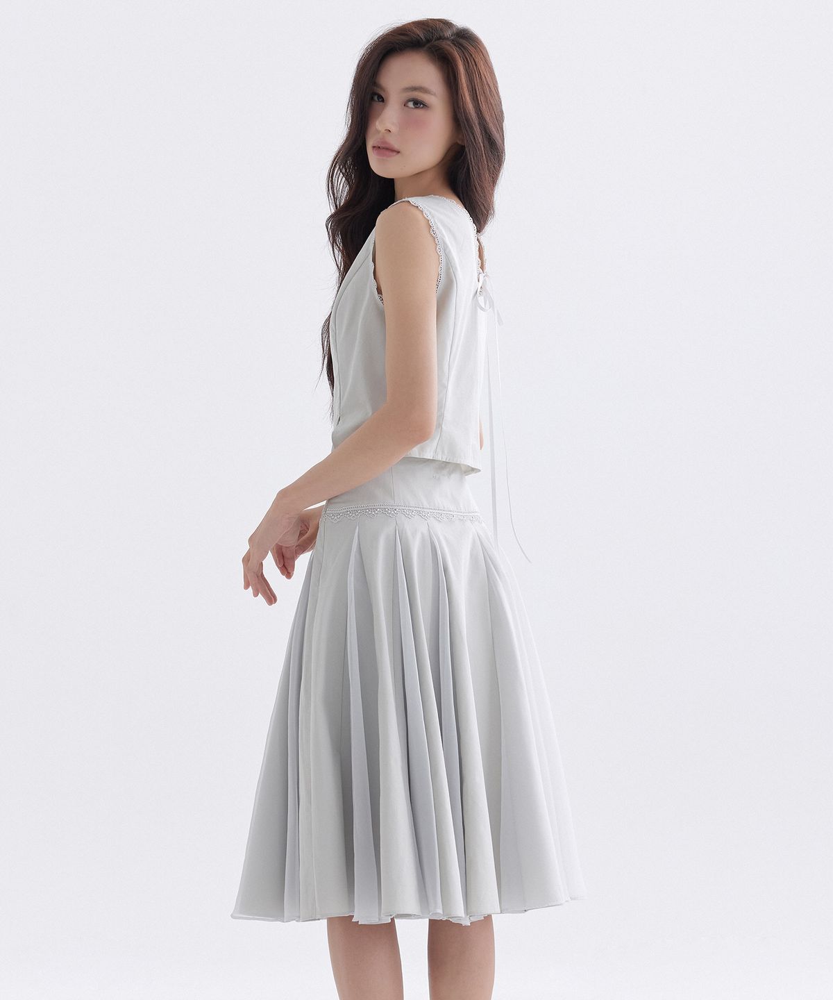 더티스(THETIS) POEM CHIFFON FLARE SKIRT_TT6S512MT