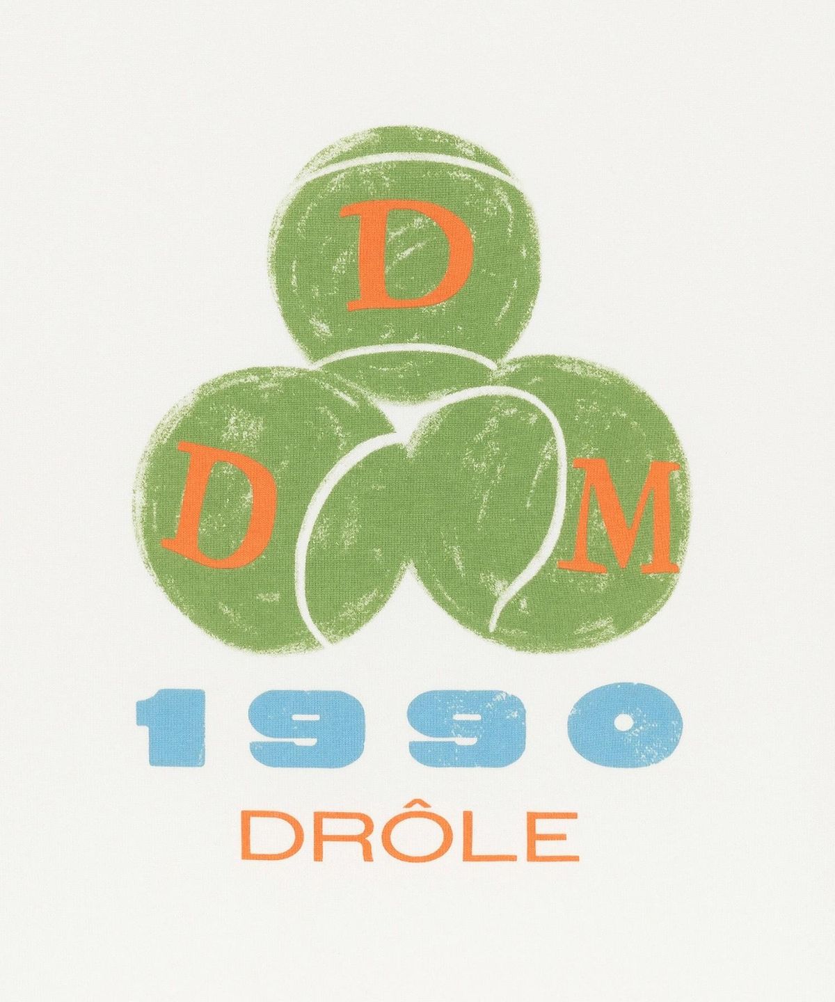 드롤드무슈(DROLE DE MONSIEUR) Drole 1990 T-shirt D0TCA26107WHM