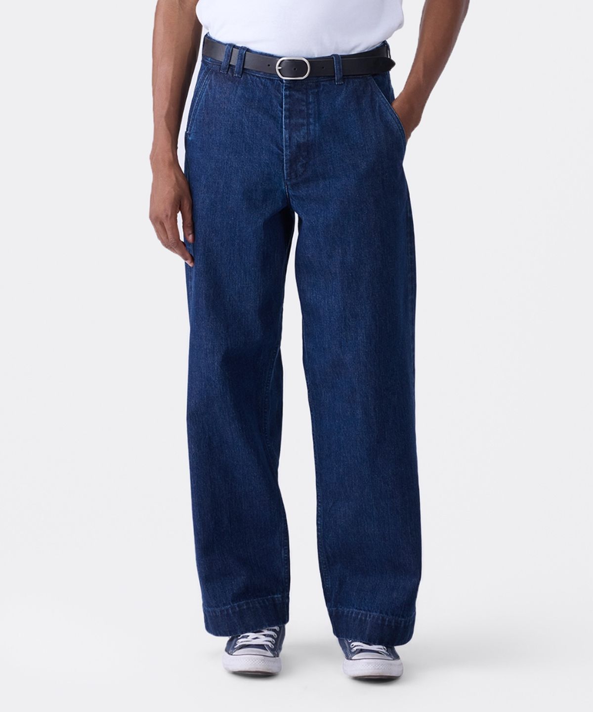 노아(NOAH) (U) 버클 백 데님 팬츠 스톤 워시 BUCKLE-BACK DENIM PANT STONE WASH
