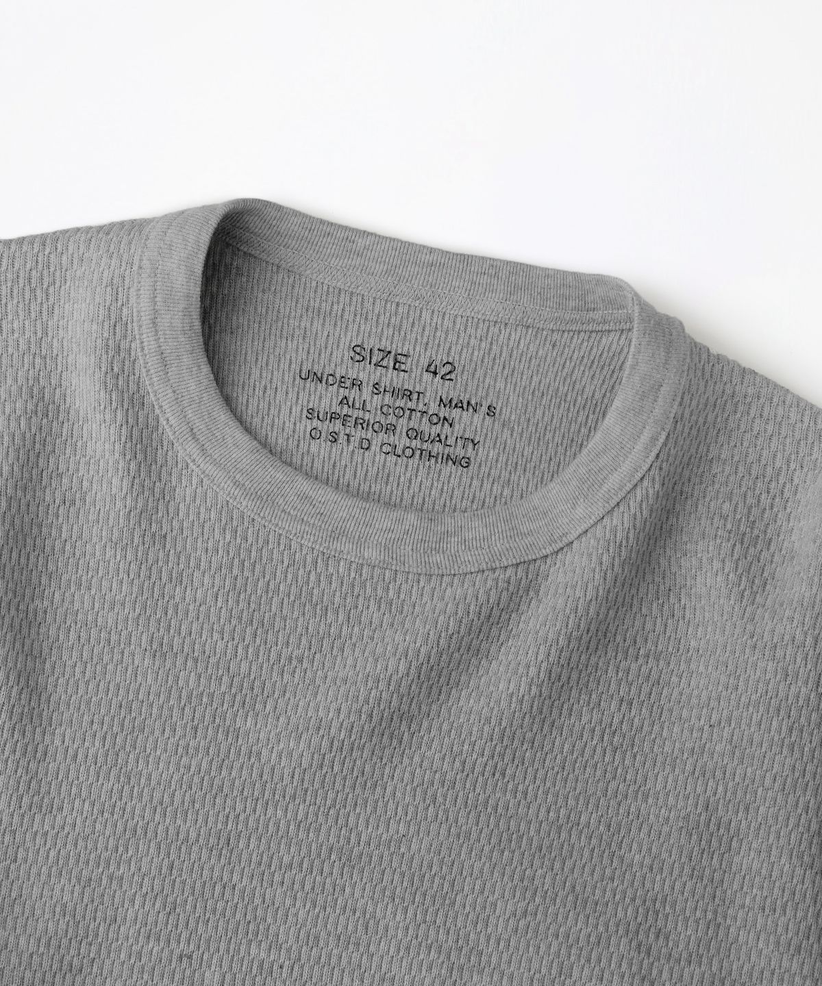 아웃스탠딩(OUTSTANDING) THERMAL LONG SLEEVE TEE_8%MELANGE GRAY