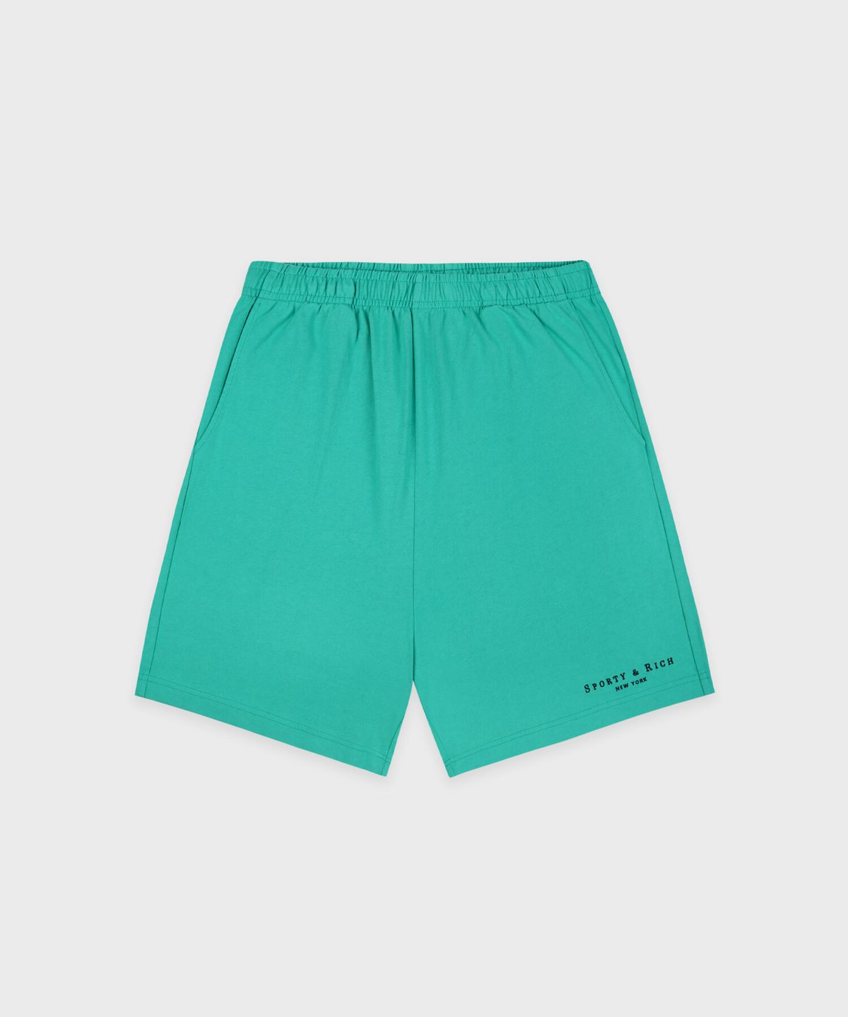 스포티앤리치(SPORTY&RICH) 타이틀 자수 짐 쇼츠 - 그린 R263AU7002