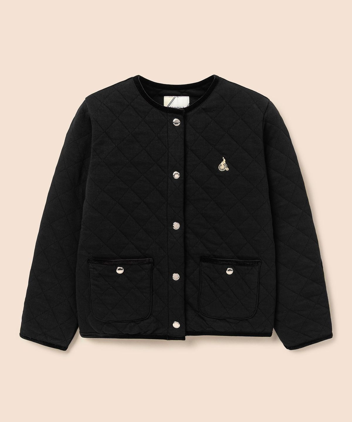 빈폴 키즈(BEANPOLE KIDS) 여아 저지 퀼팅 점퍼  블랙 (BI6839G015)
